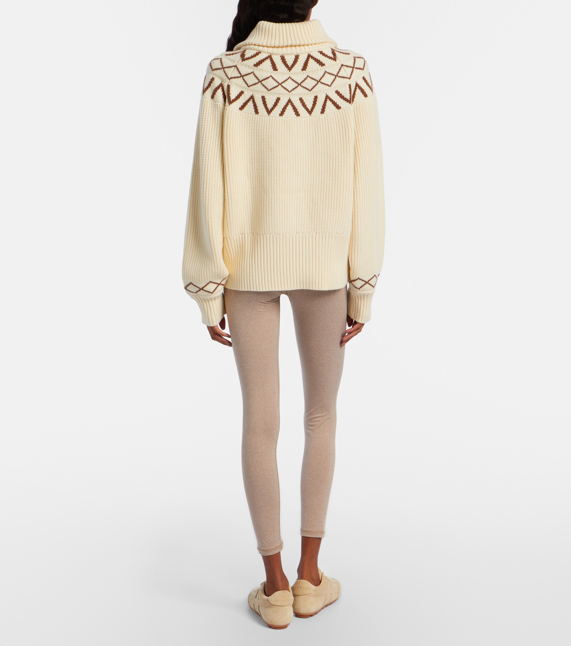 Varley Varley Sigrid ribbed-knit half-zip sweater