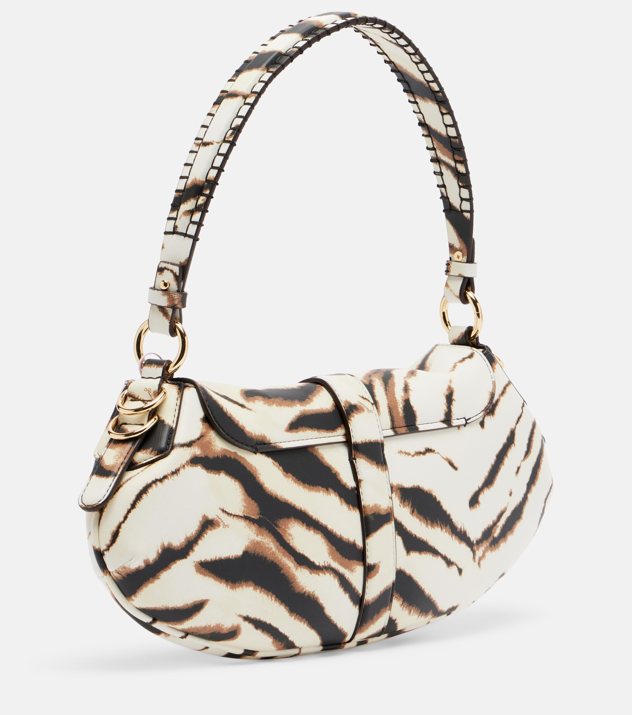 GANNI B-Kat Small zebra-print shoulder bag