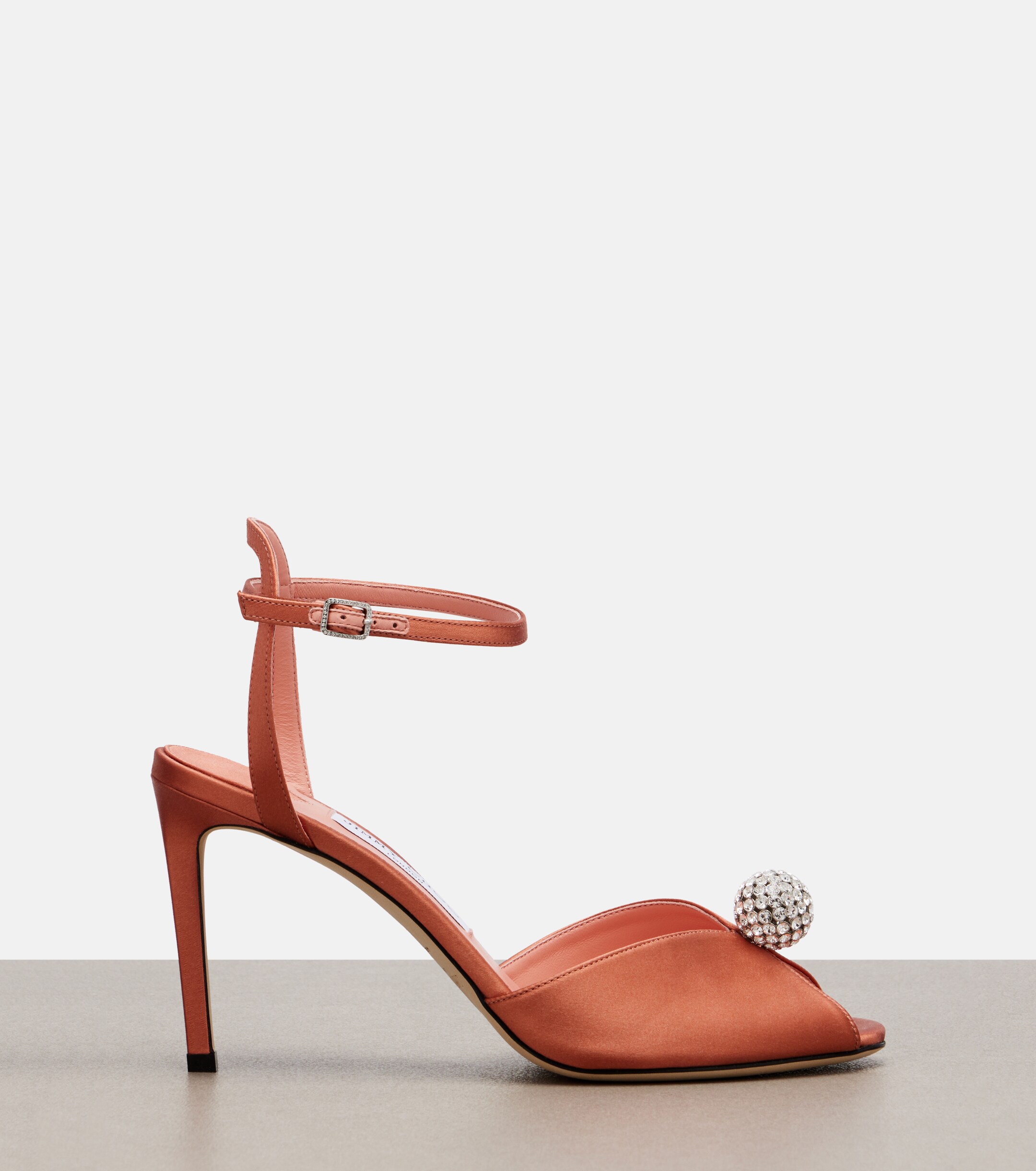 JIMMY CHOO Jimmy Choo Sacora embellished satin sandals