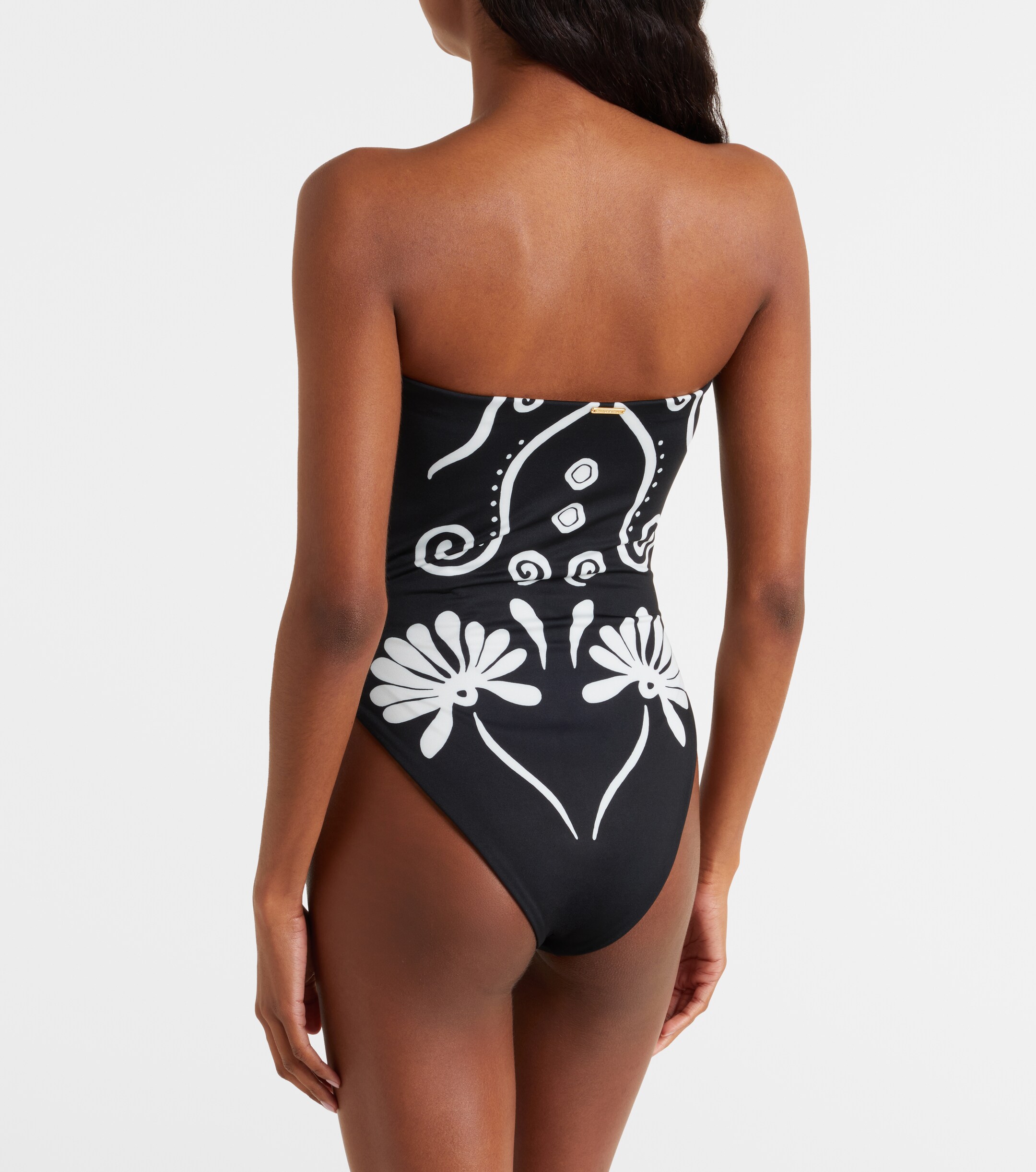 Cala de la Cruz Cala de la Cruz Lore printed strapless swimsuit