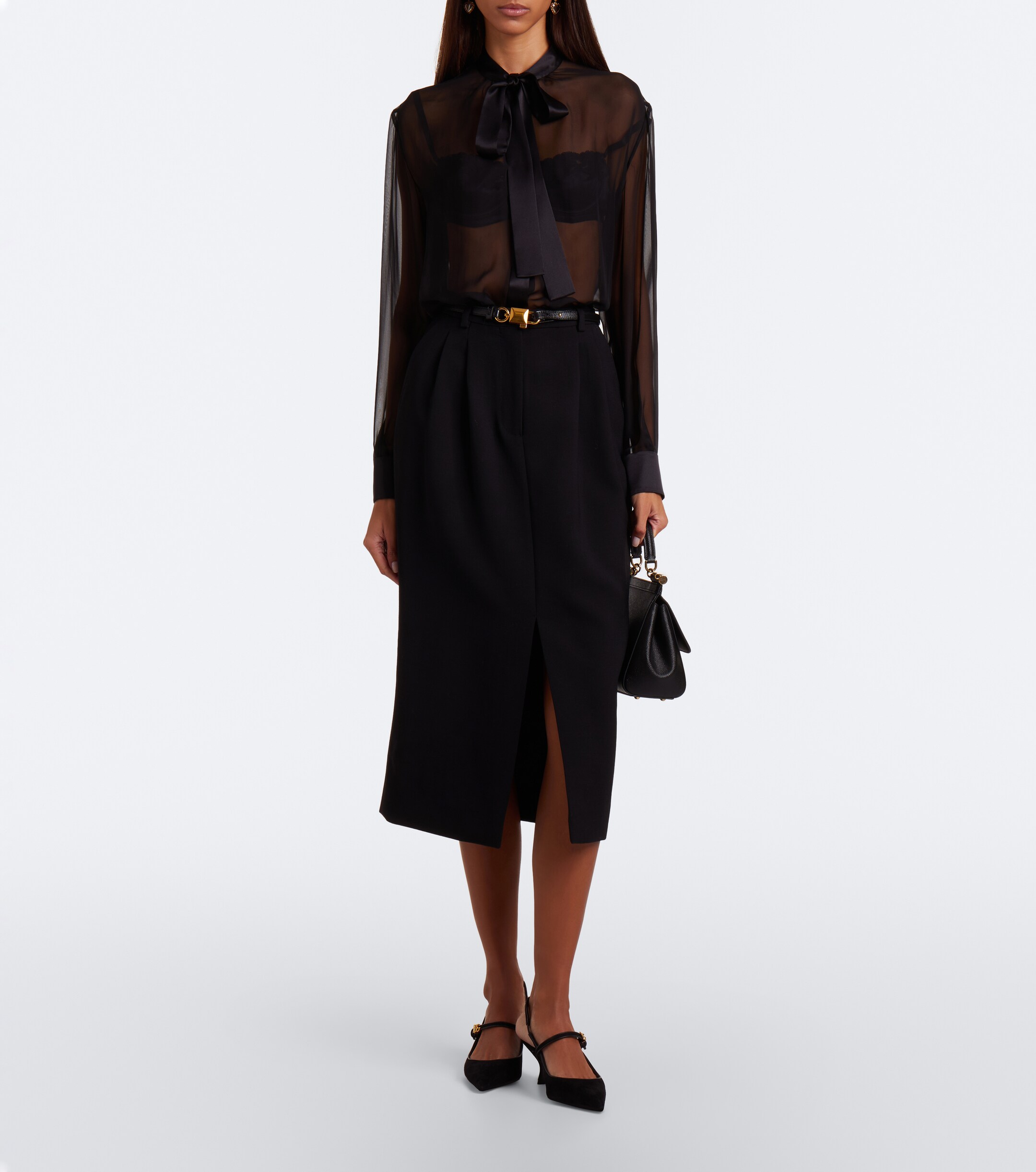Dolce&Gabbana Dolce & Gabbana Virgin wool crêpe pencil skirt