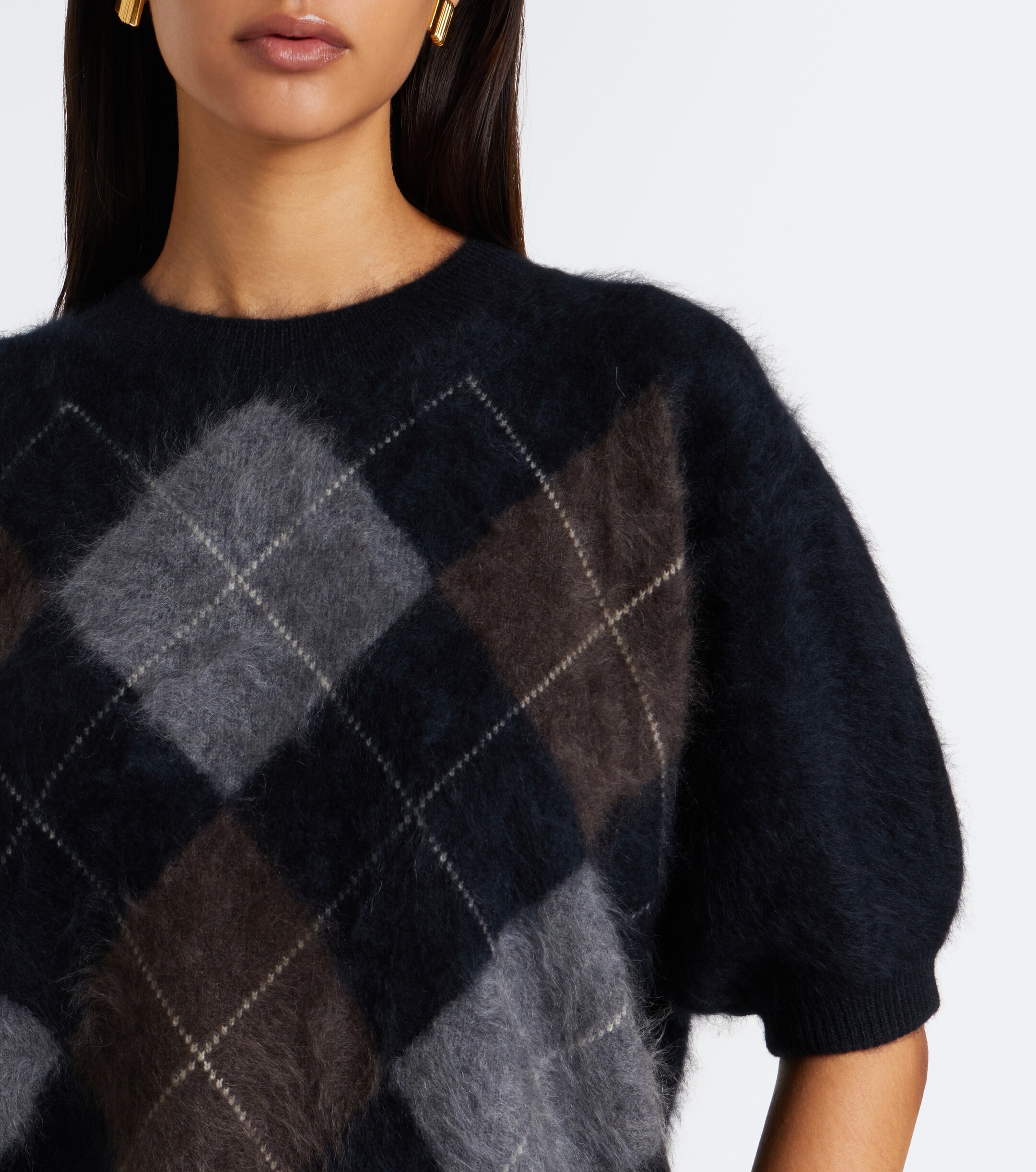 LISA YANG Lisa Yang Juniper argyle cashmere sweater