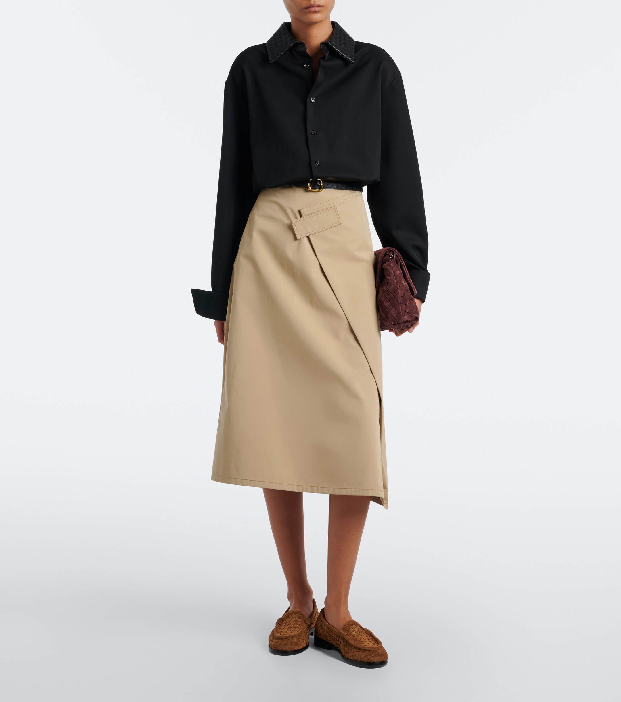Bottega Veneta Bottega Veneta Silenzio Intrecciato suede loafers