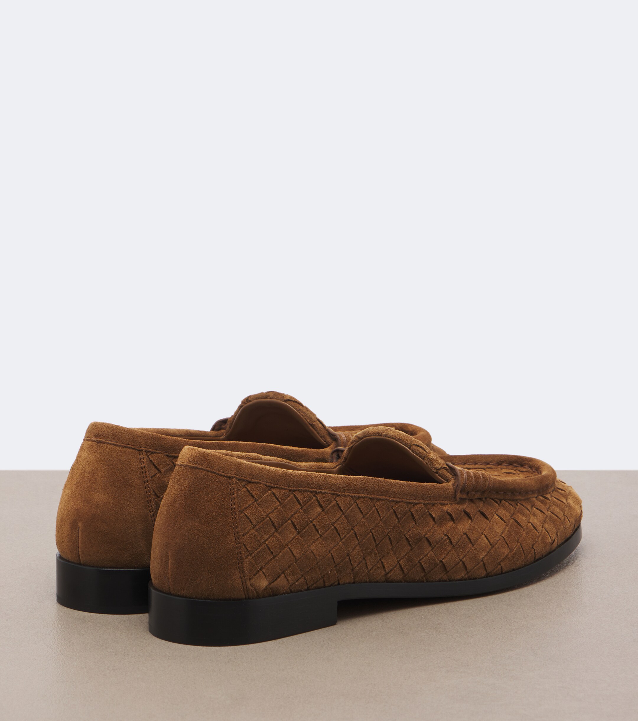 Bottega Veneta Bottega Veneta Silenzio Intrecciato suede loafers