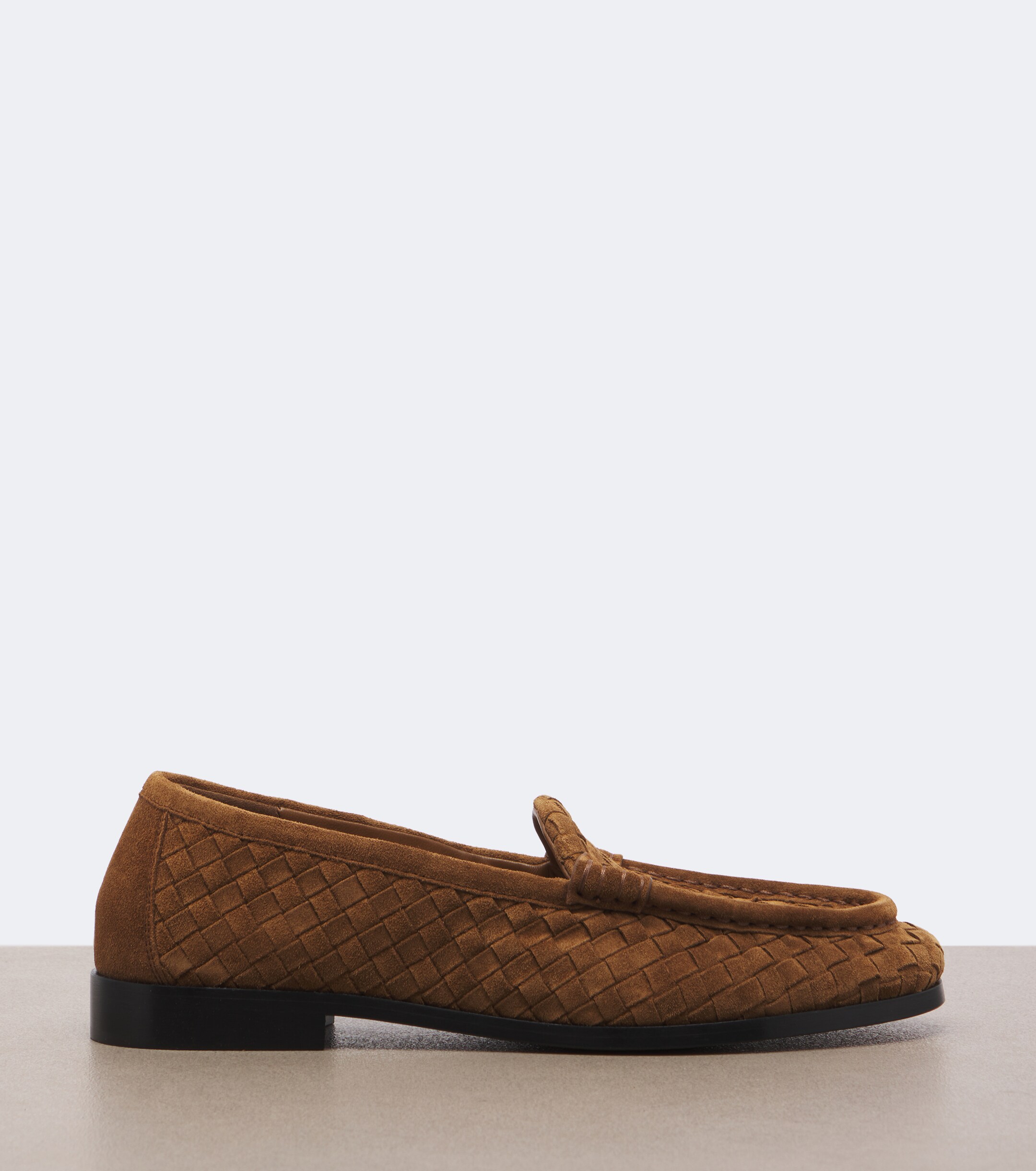 Bottega Veneta Bottega Veneta Silenzio Intrecciato suede loafers