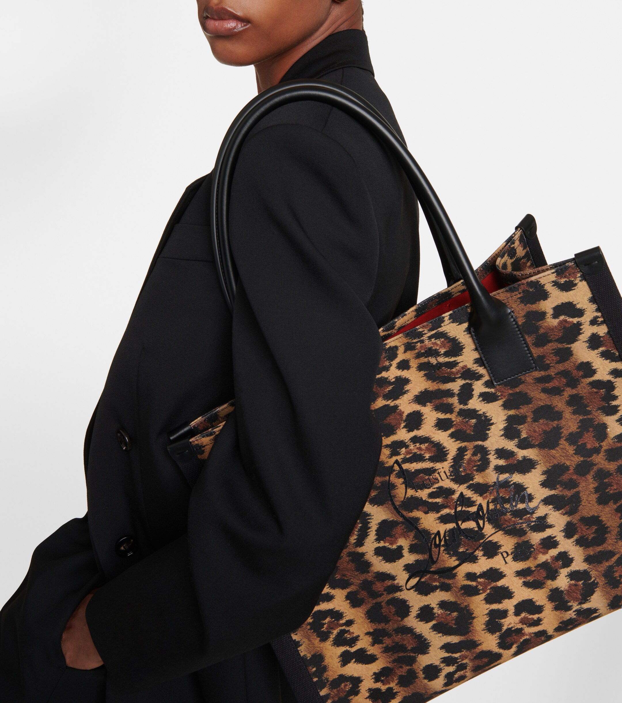 CHRISTIAN LOUBOUTIN Nastroloubi Large canvas tote bag