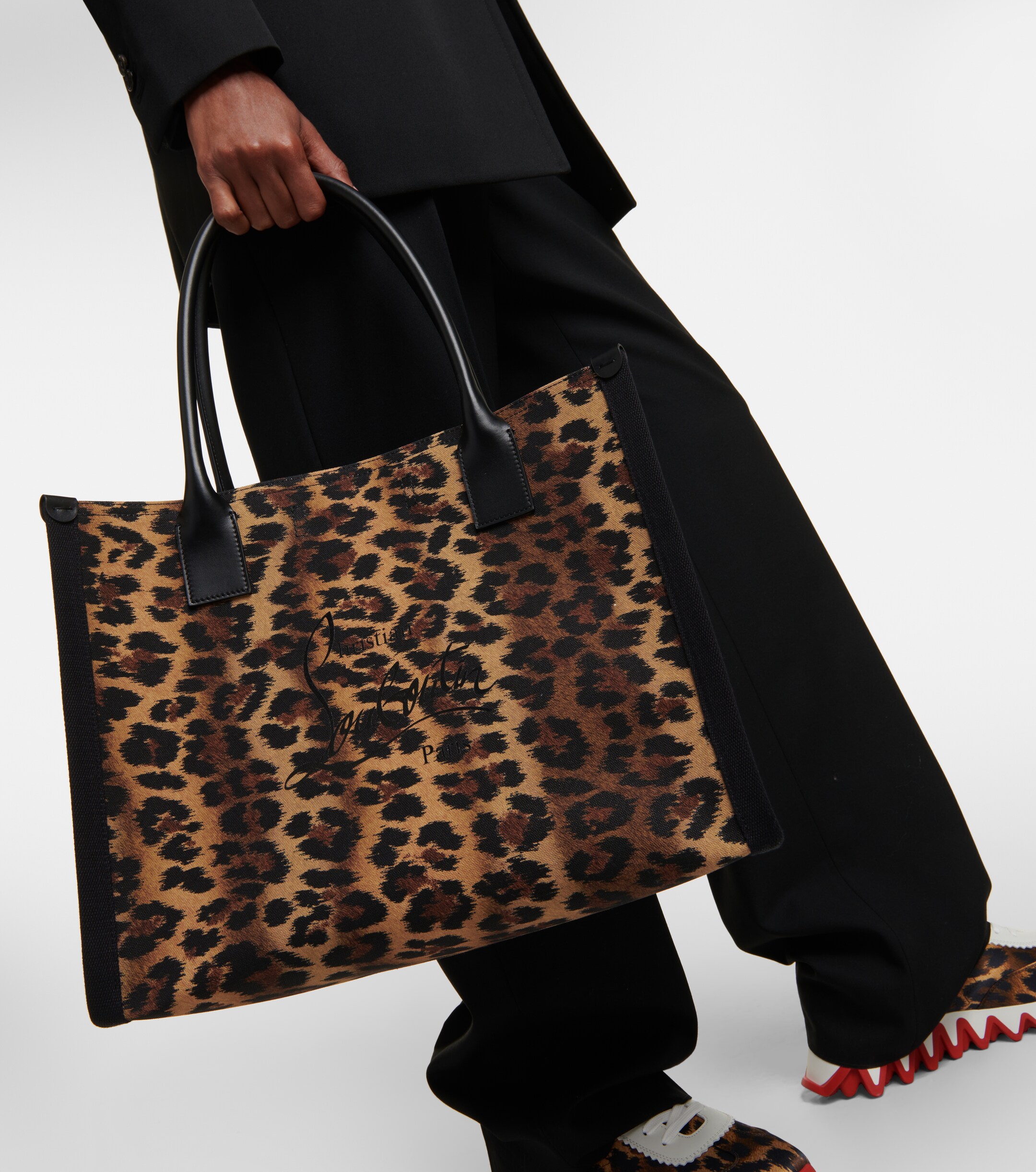 CHRISTIAN LOUBOUTIN Nastroloubi Large canvas tote bag