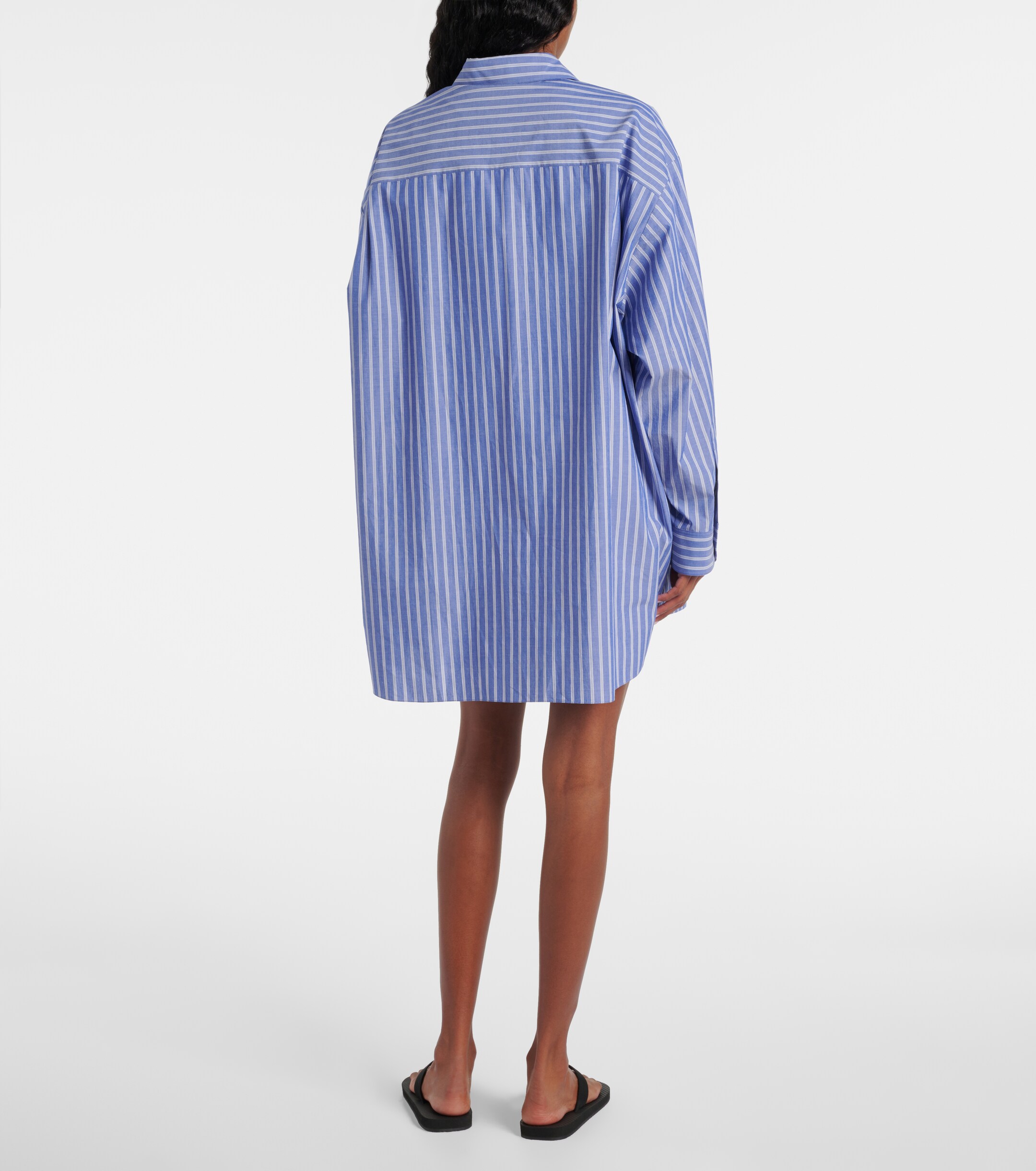 The Row Luka striped cotton poplin shirt thumbnail