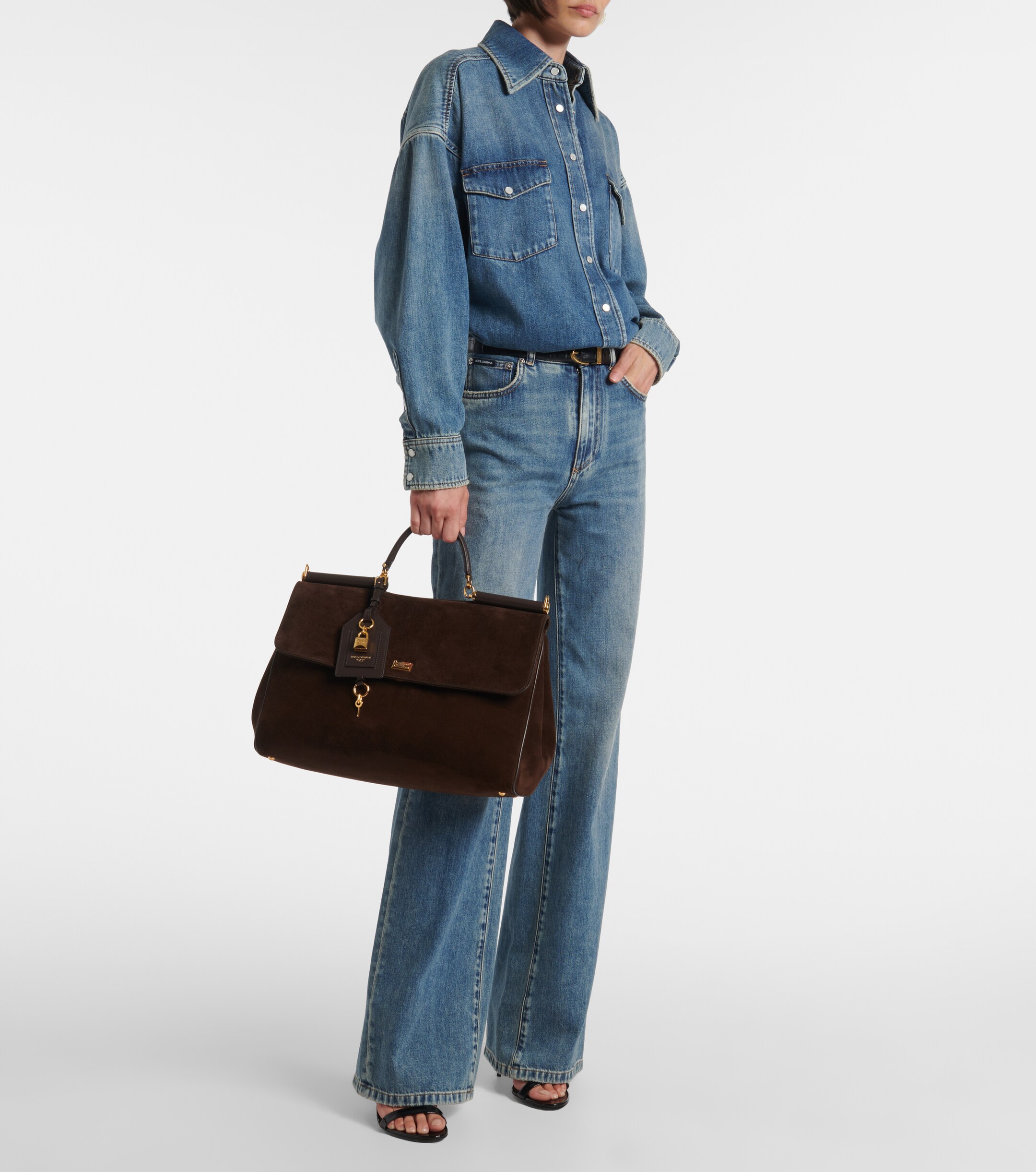 Dolce&Gabbana Sicily Large suede tote bag
