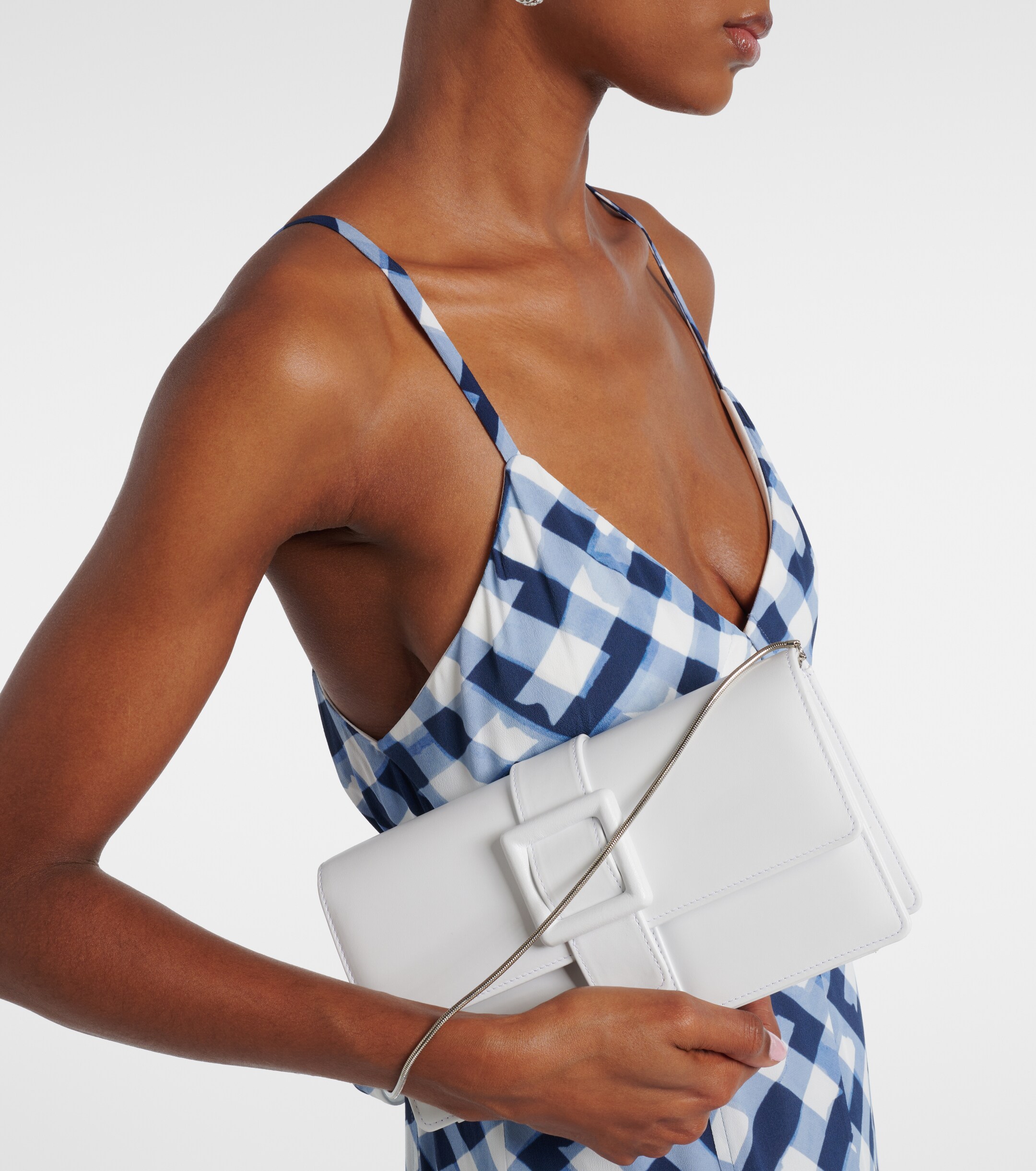 MANOLO BLAHNIK Maygot leather clutch