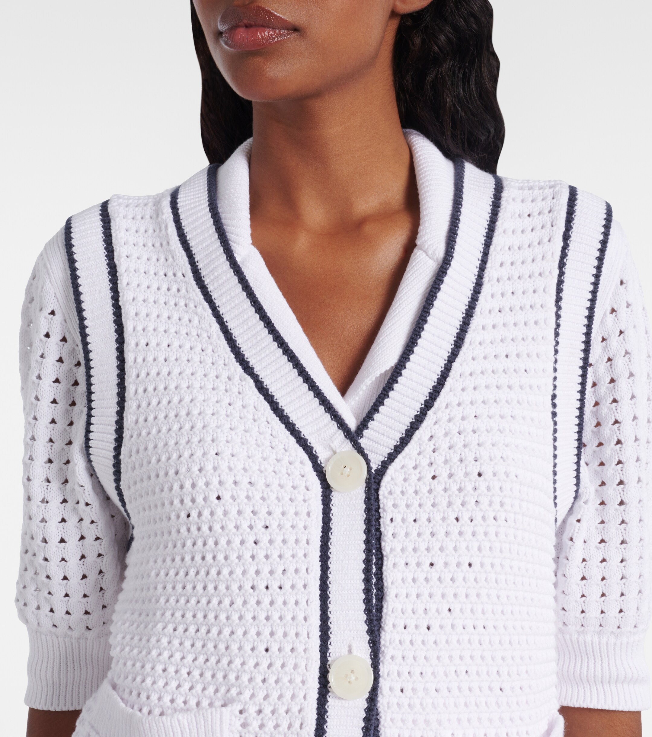 Varley Varley Leilani open-knit cotton-blend top