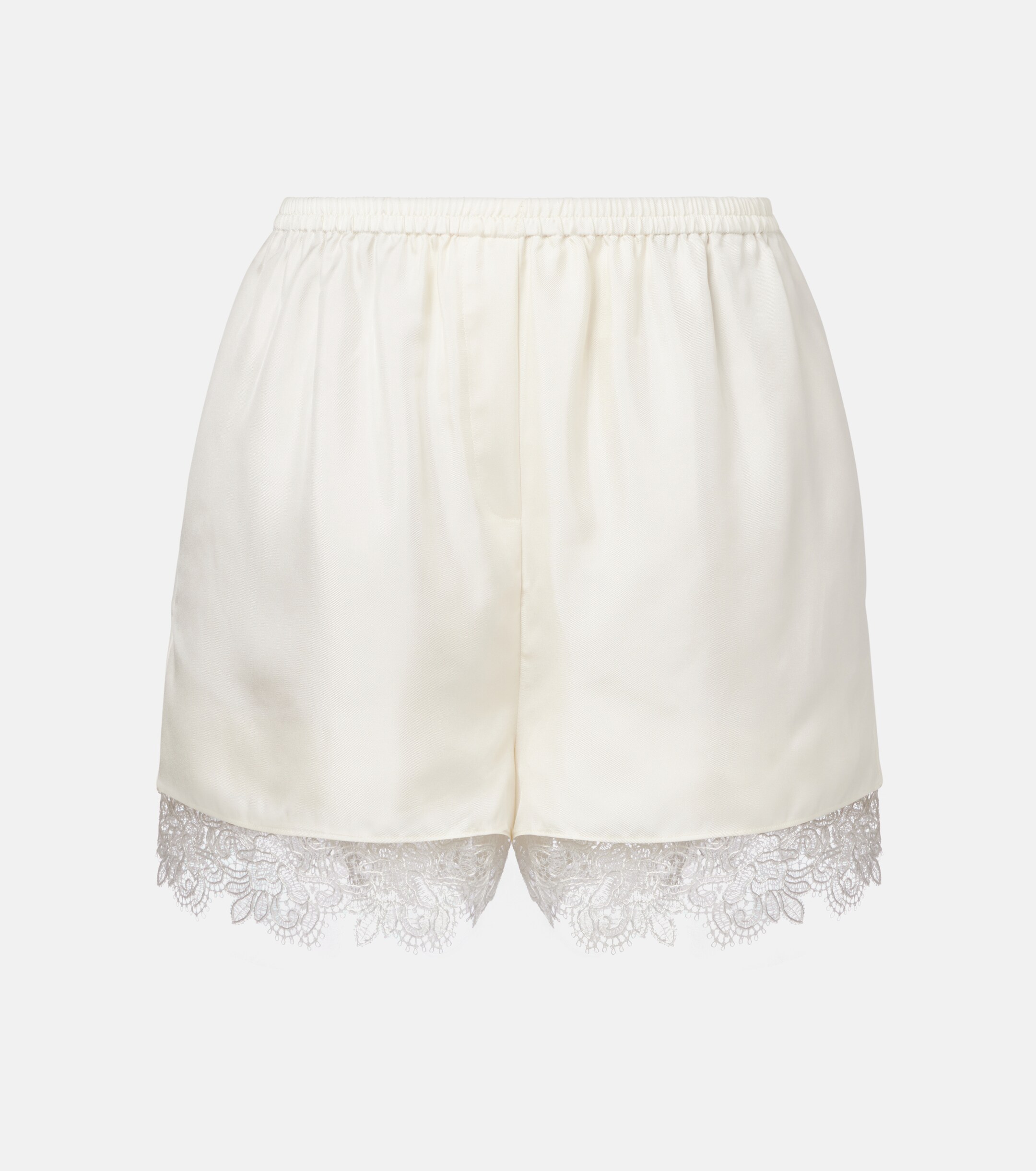 Róhe Lace-trimmed silk shorts