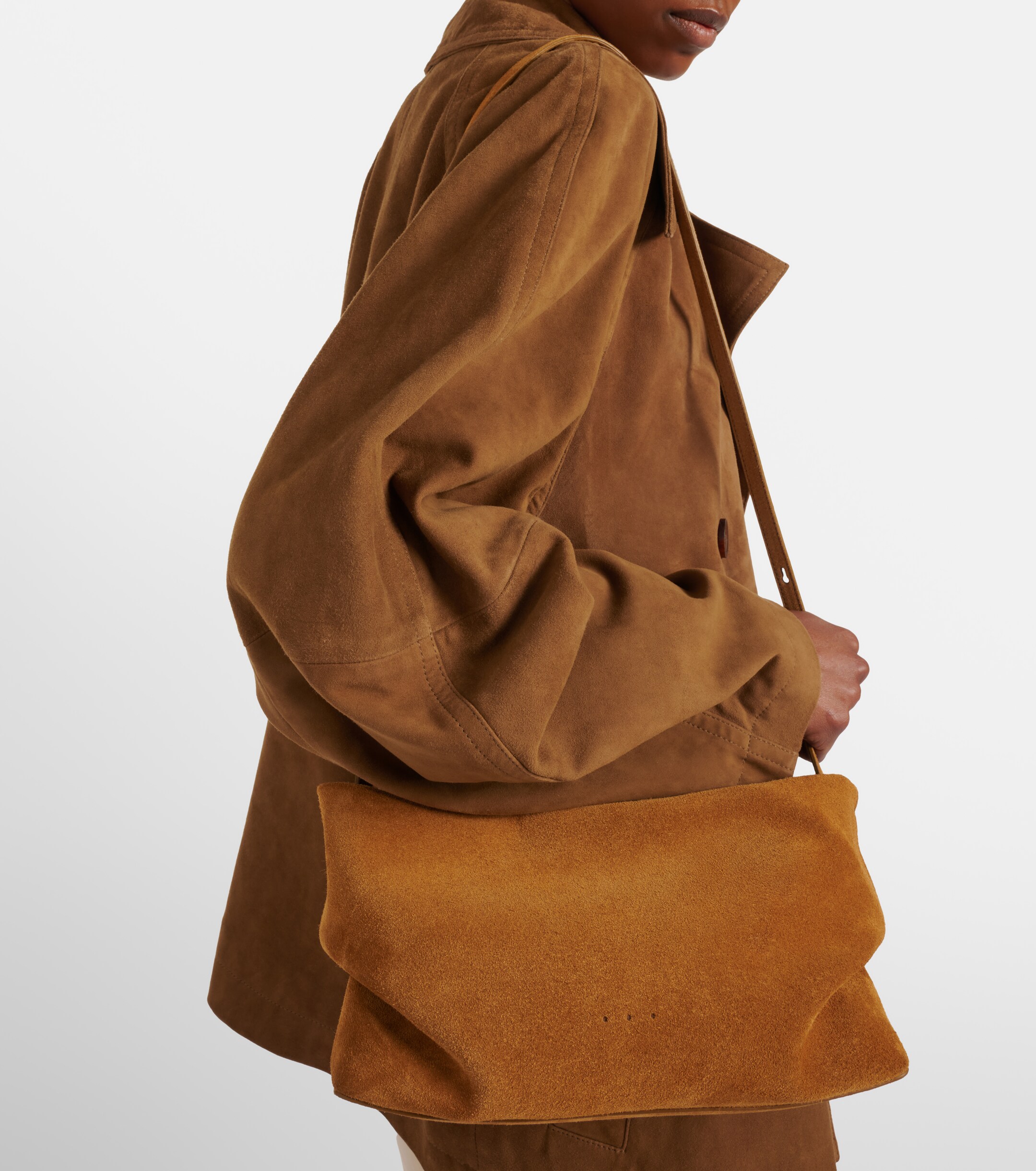 AESTHER EKME Nina Small suede clutch thumbnail