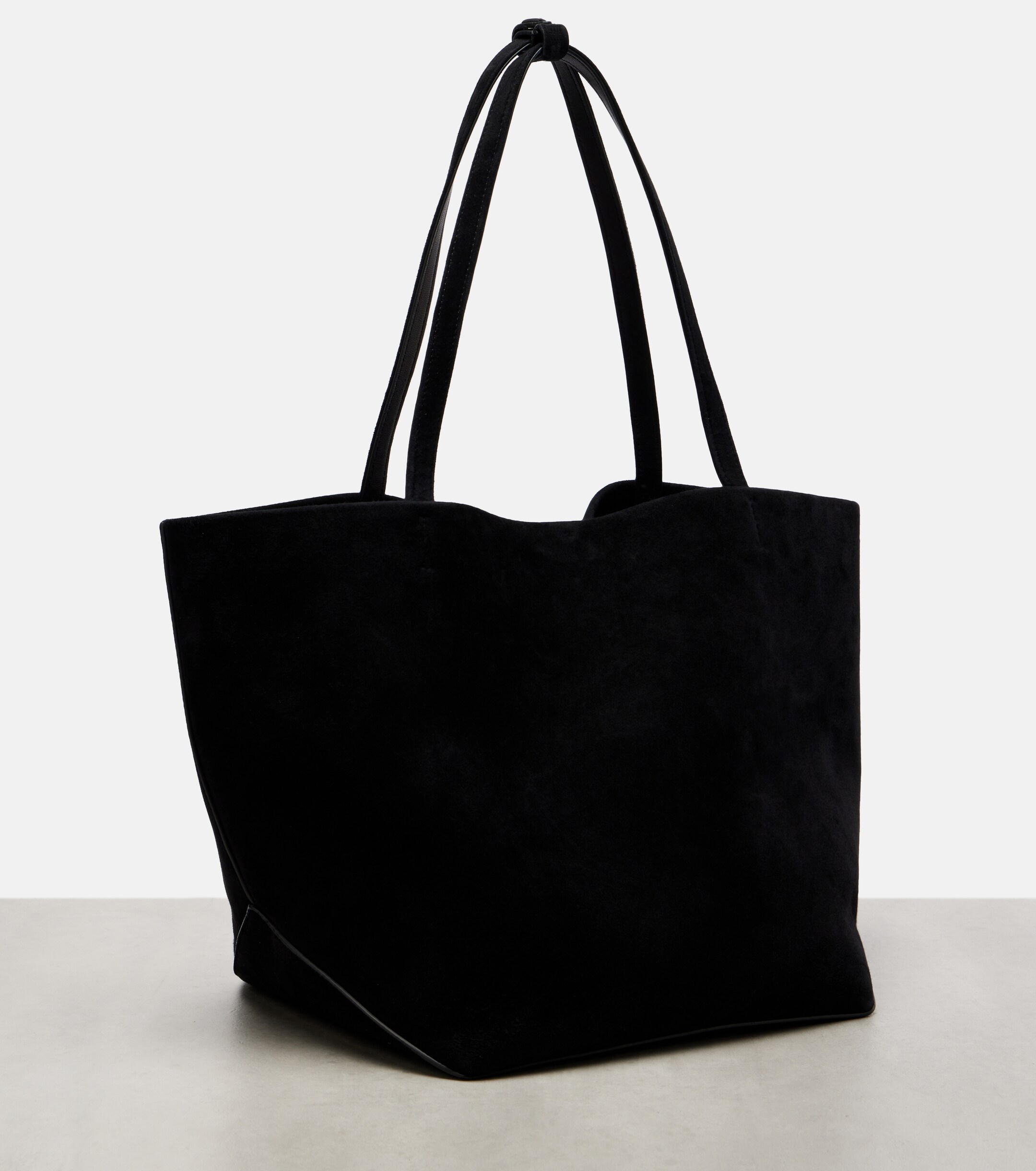 The Row Park Three Edge suede tote bag