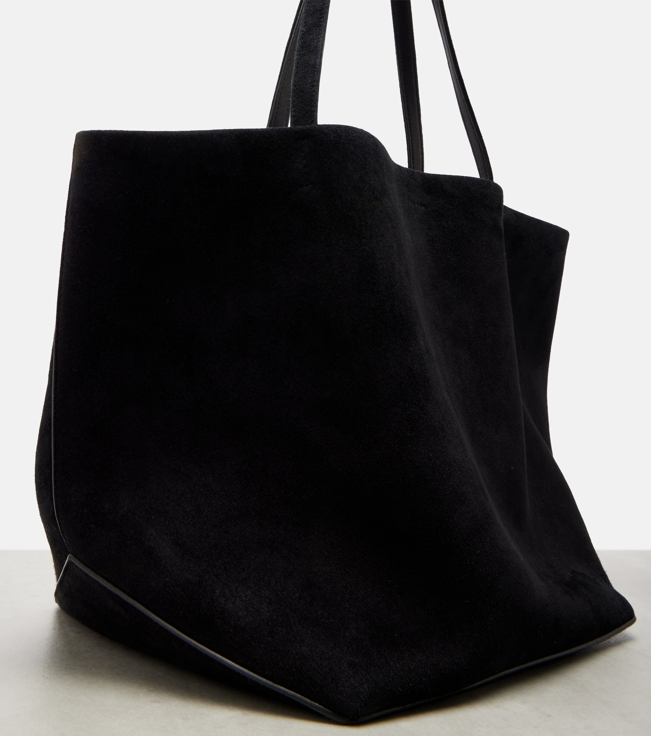 The Row Park Three Edge suede tote bag