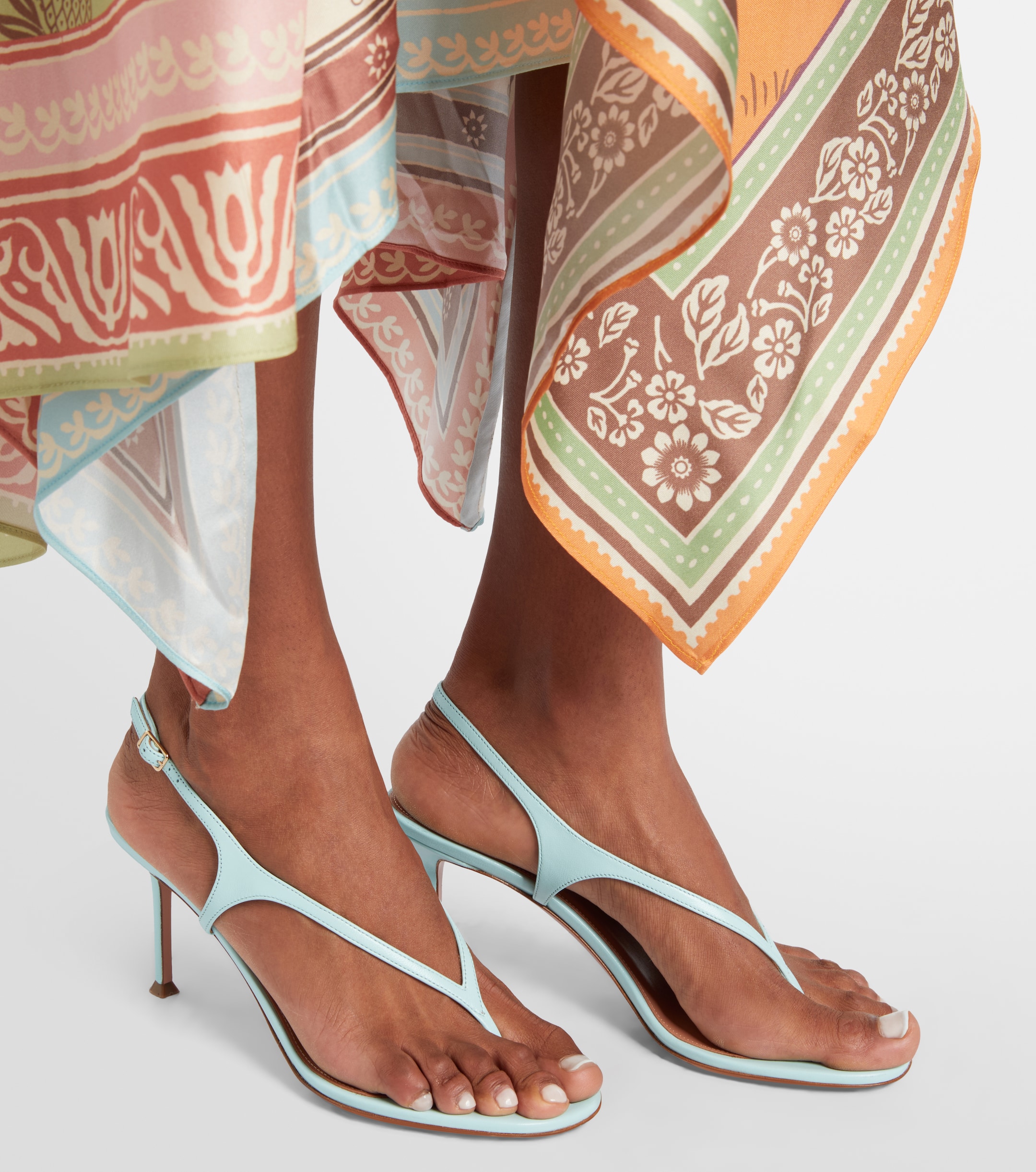 AQUAZZURA Bikini leather thong sandals