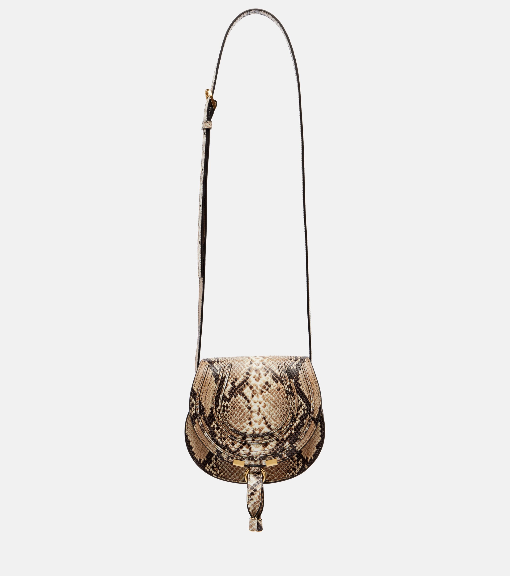 Chloé Marcie Mini snake-effect leather crossbody bag