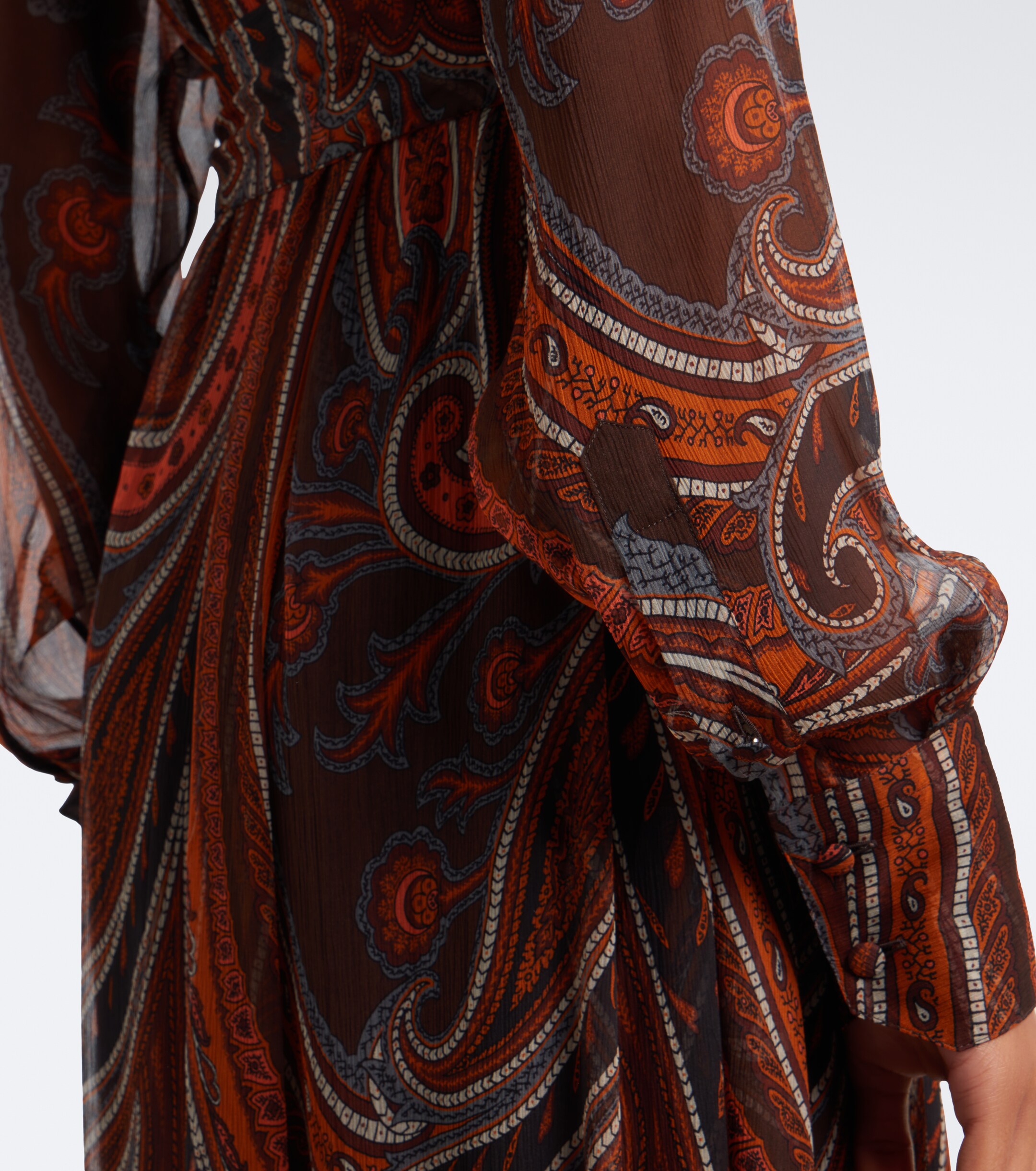 Etro Etro Paisley tie-neck silk maxi dress