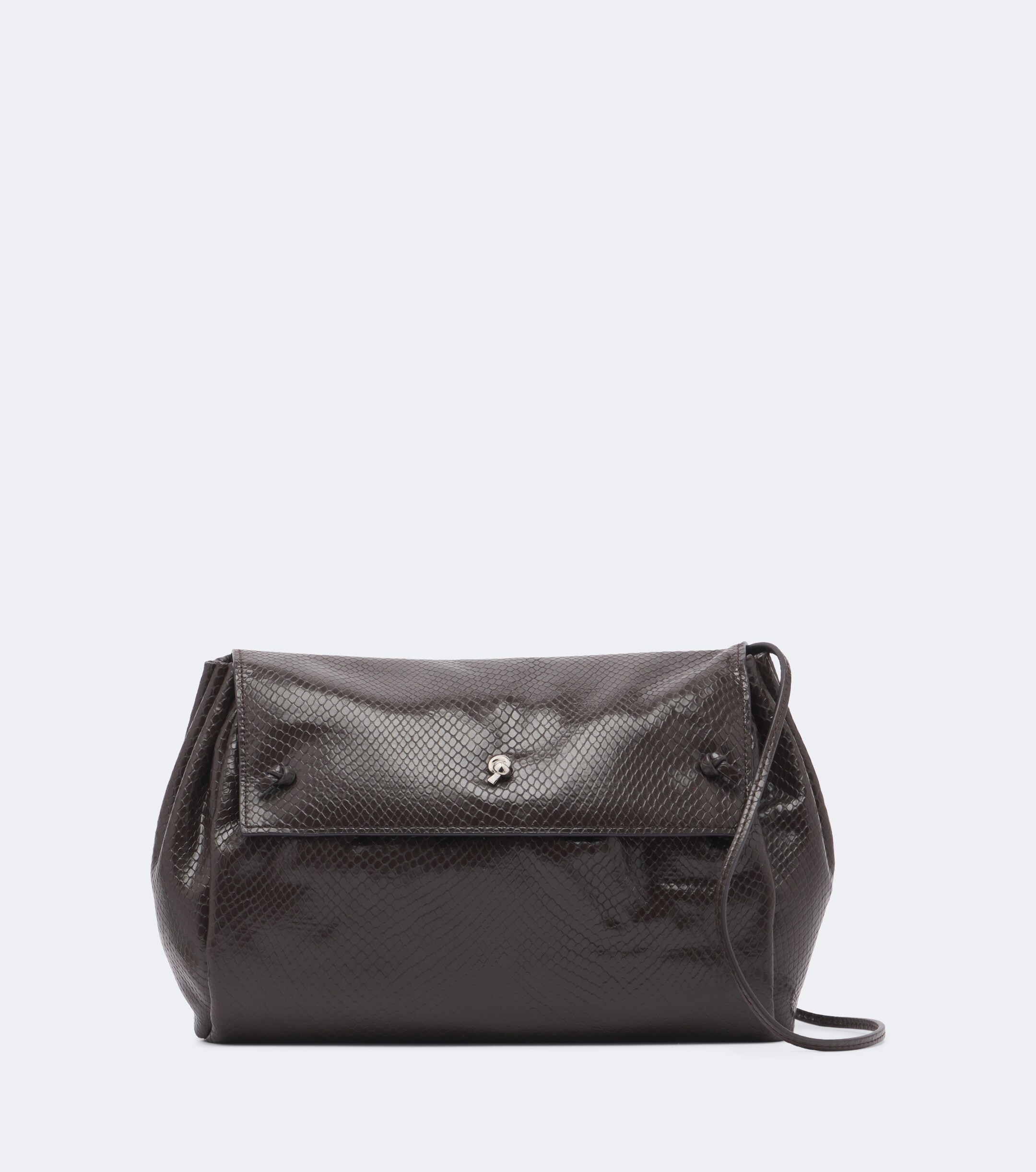 Staud Staud Cy snake-effect leather clutch
