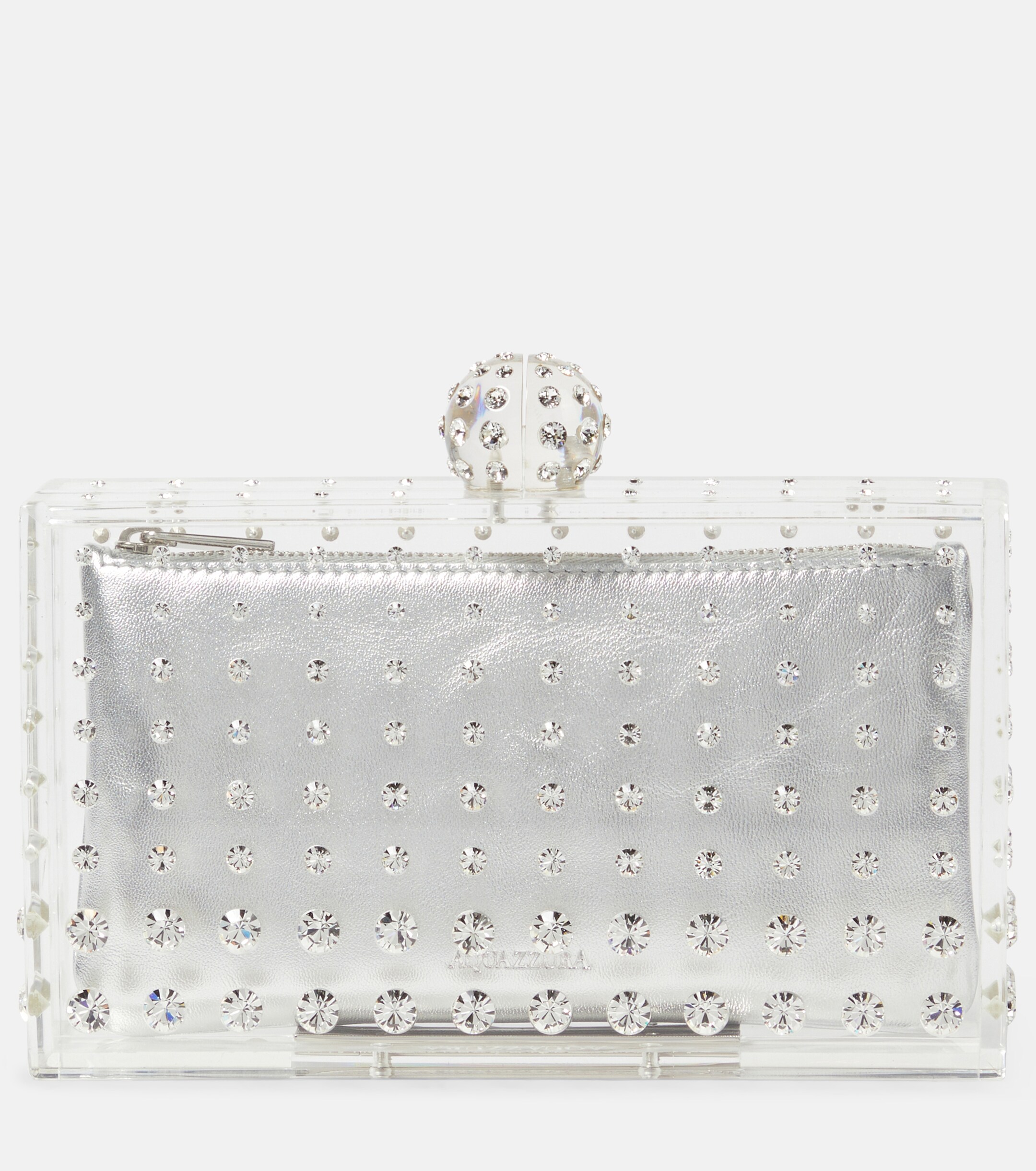 AQUAZZURA Tequila crystal-embellished clutch