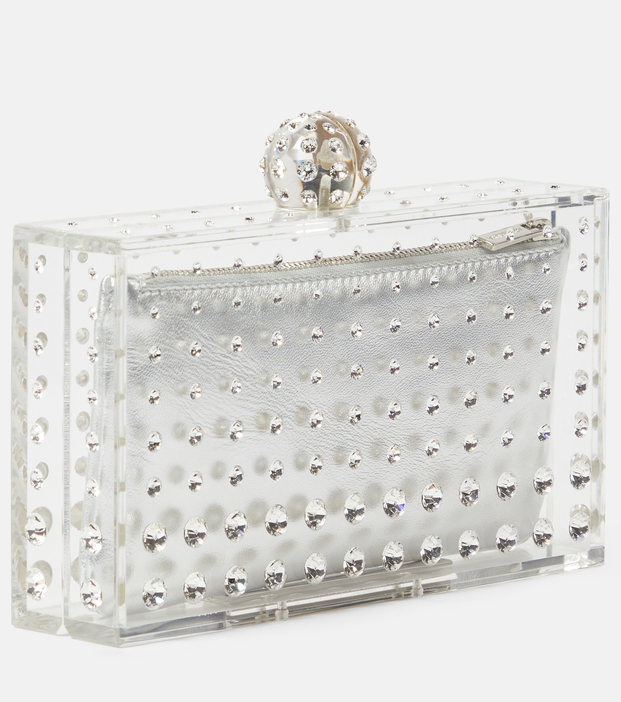 AQUAZZURA Tequila crystal-embellished clutch