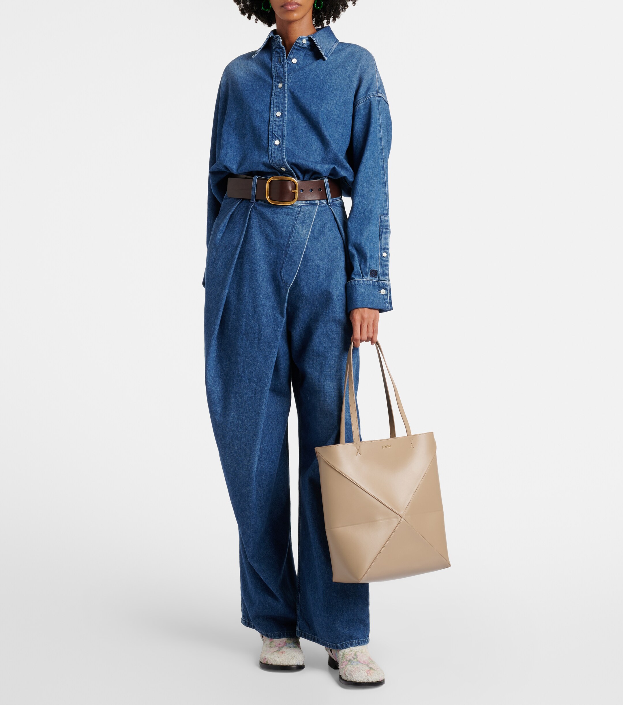 Loewe Puzzle Fold Medium leather tote bag