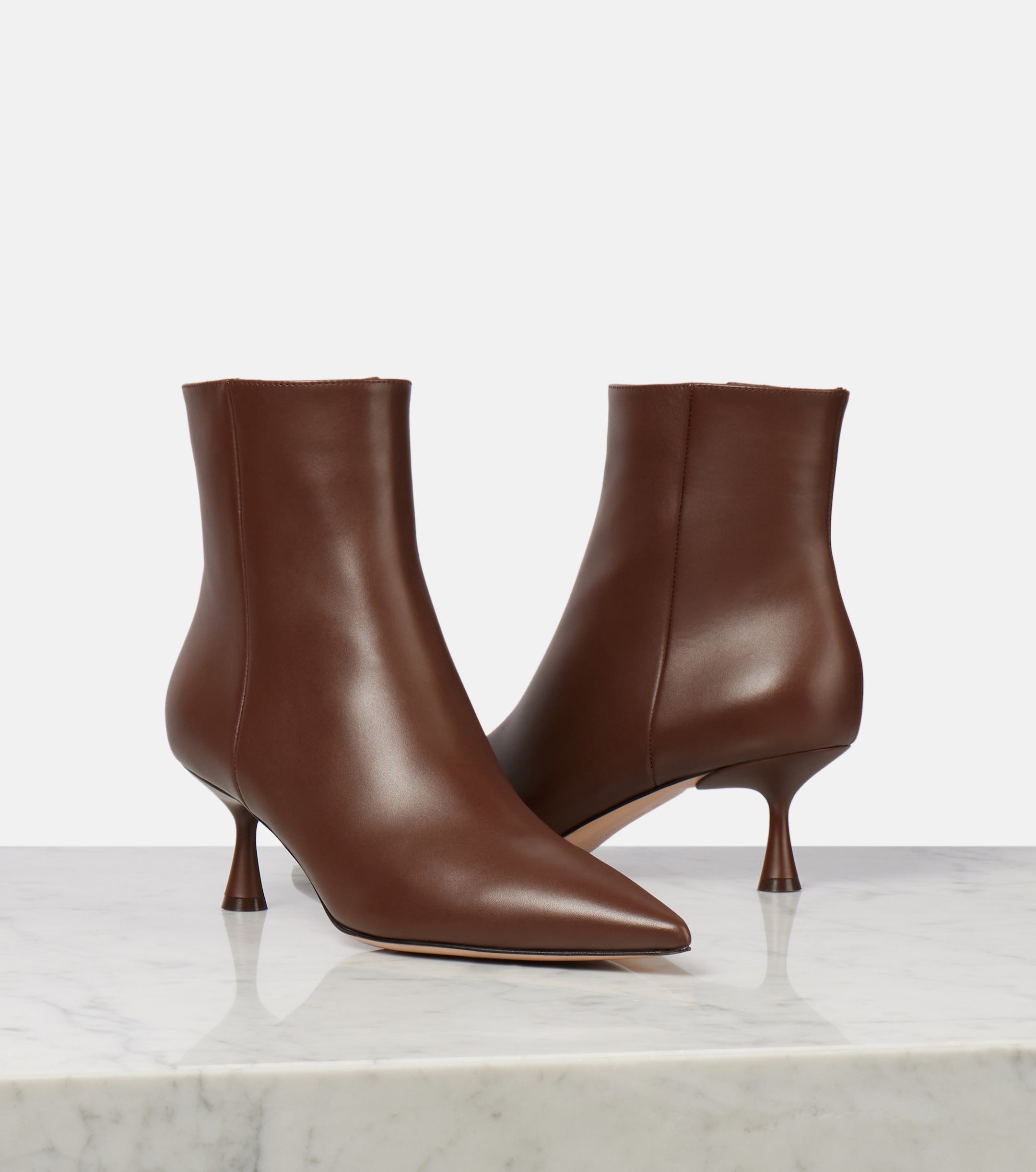新品同様Gianvito Rossi Murray 55mm アンクルブーツ GIANVITO ROSSI - Murray 55 leather ankle boots | Plush
