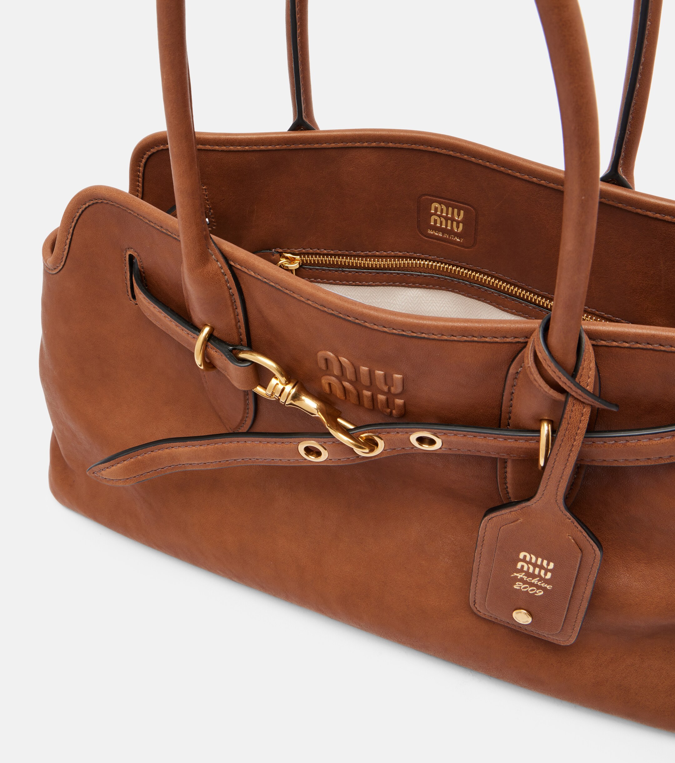 Miu Miu Aventure Large leather tote bag