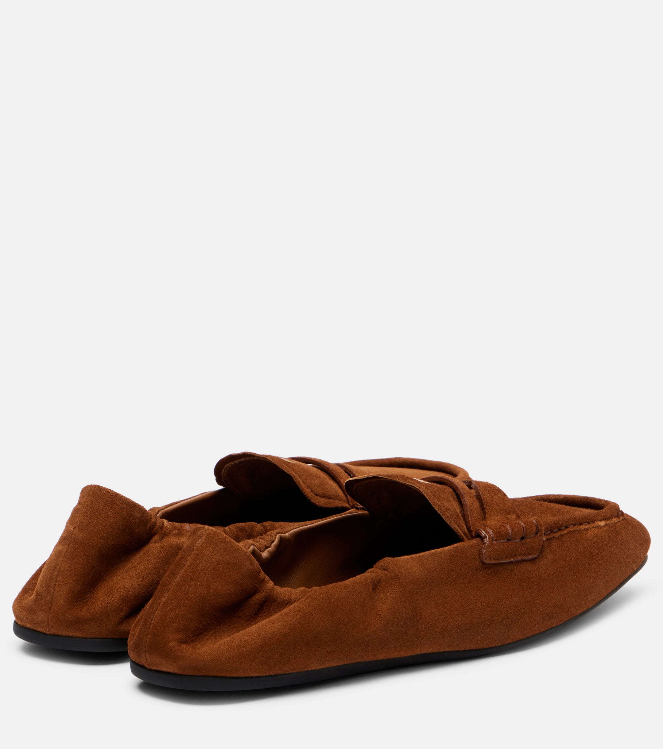 Miu Miu - Ruches logo suede loafers | Plush