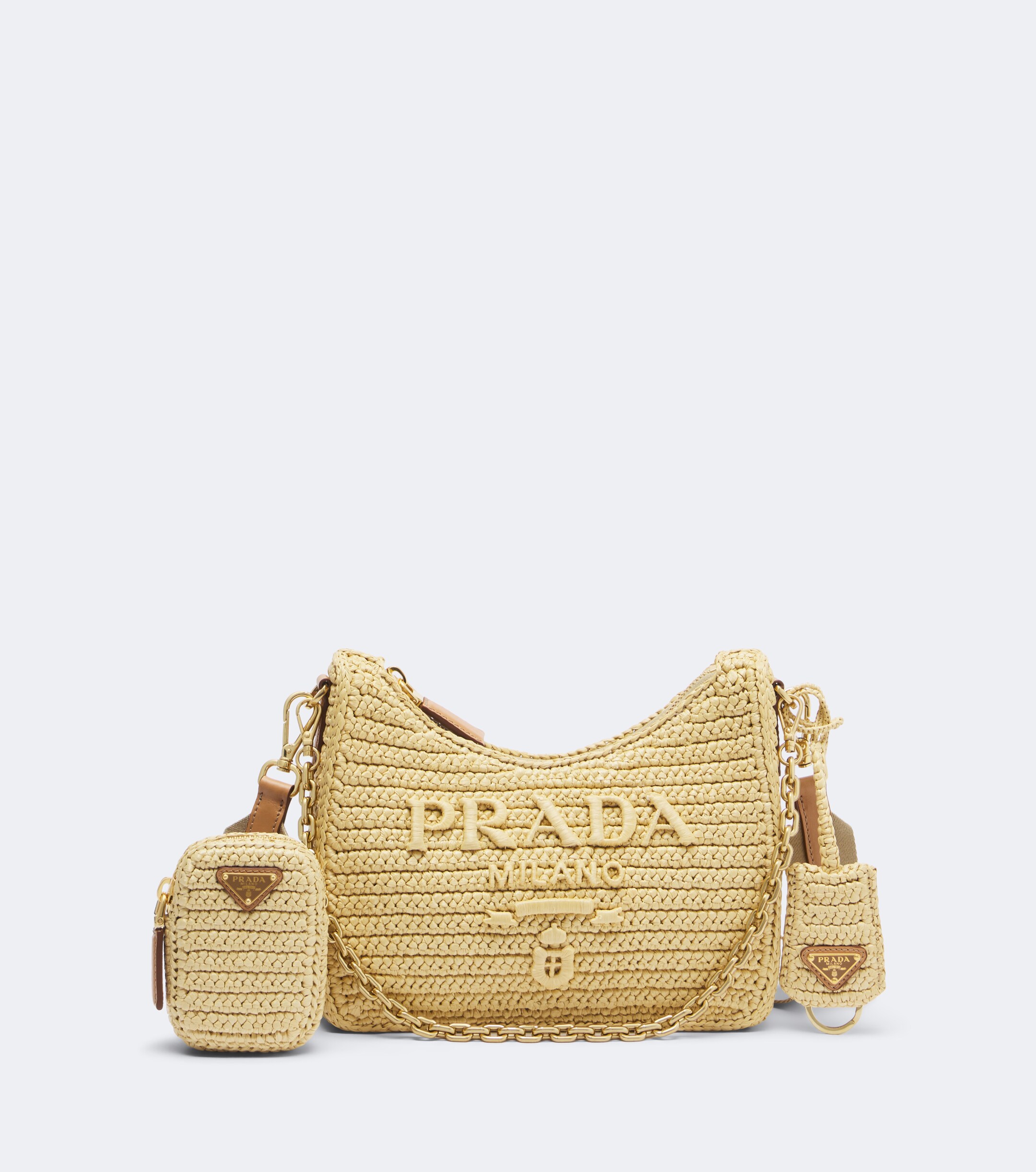 Prada Prada Re-Edition 2005 Mini raffia-effect shoulder bag