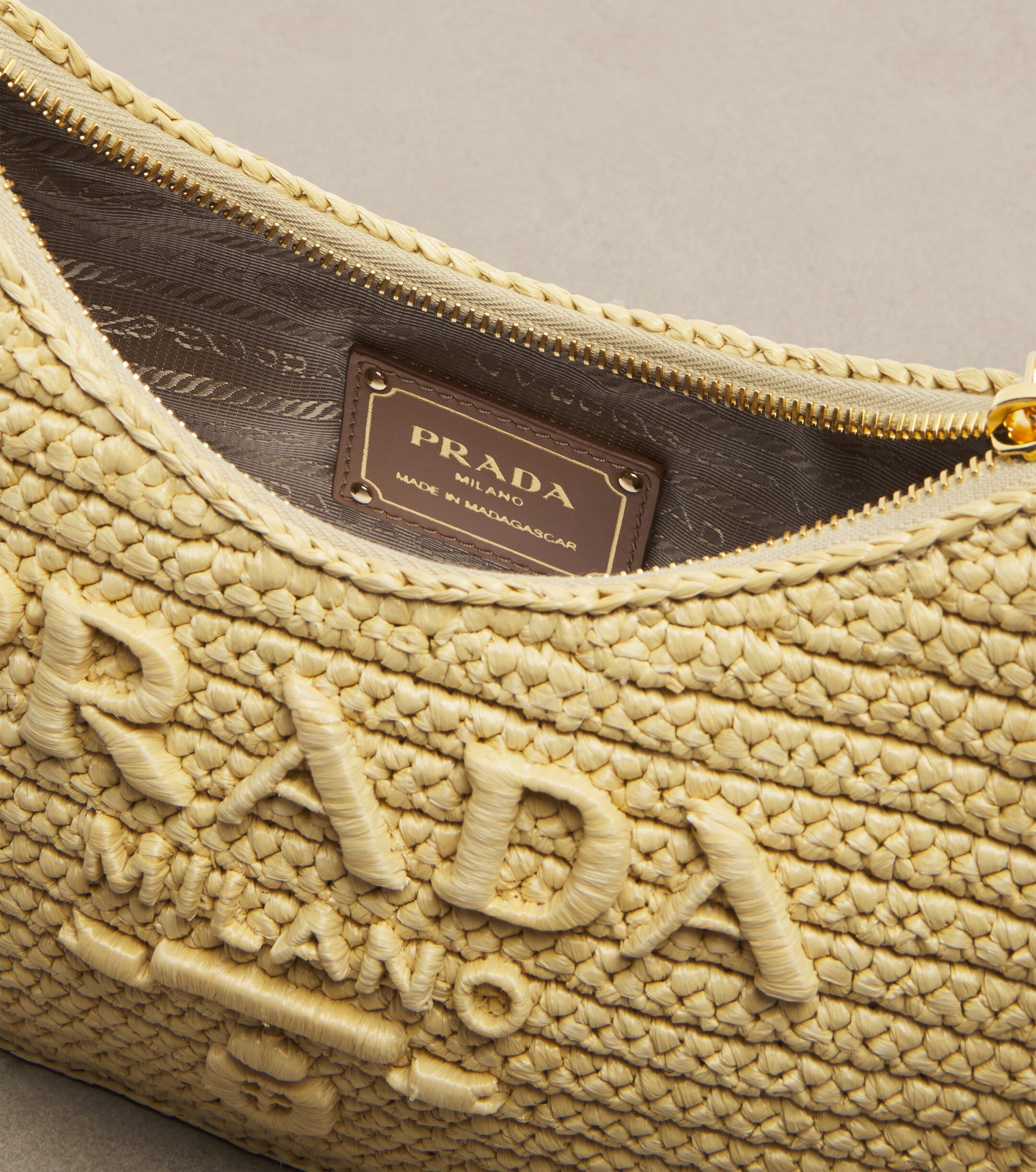 Prada Prada Re-Edition 2005 Mini raffia-effect shoulder bag
