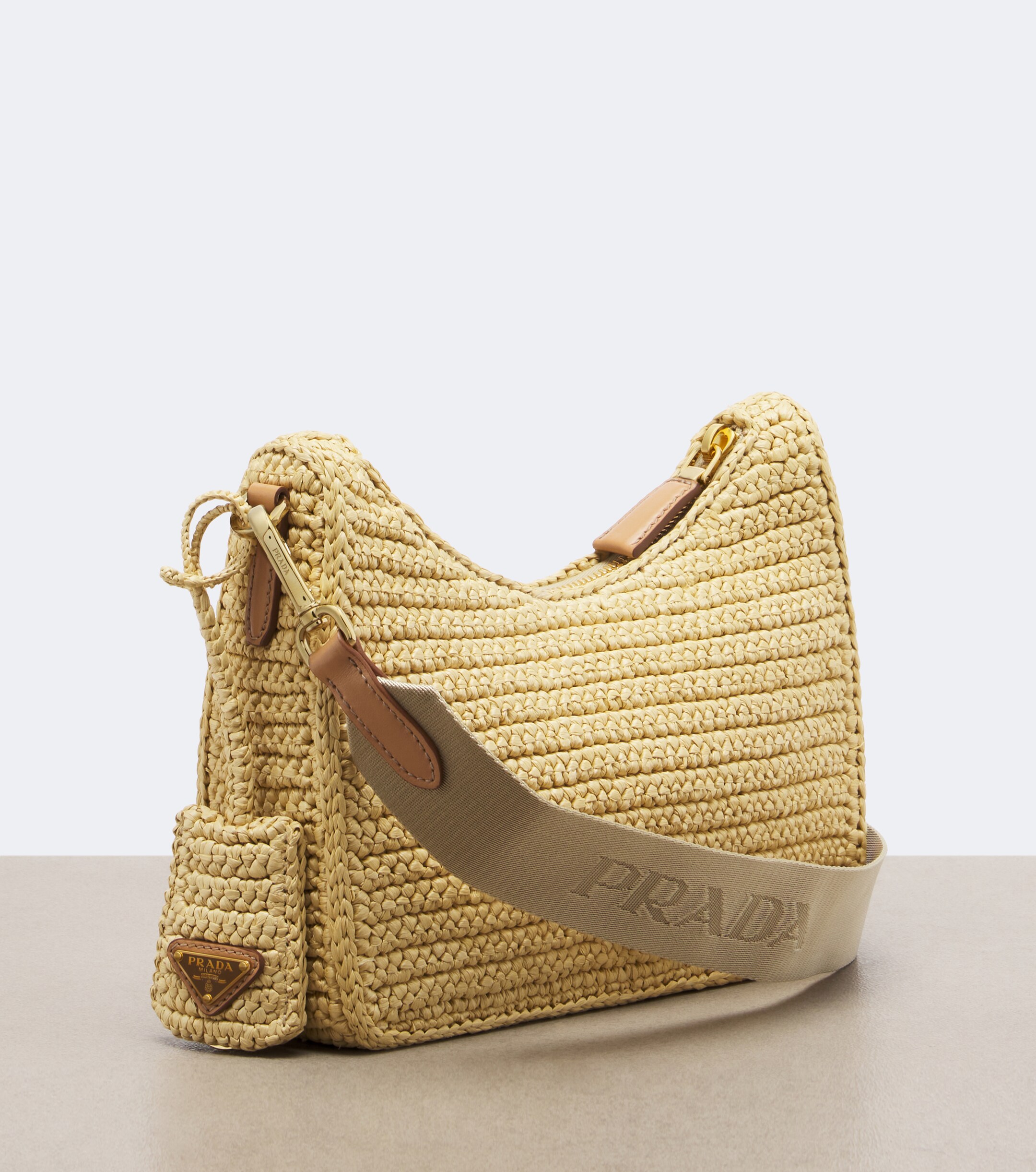 Prada Prada Re-Edition 2005 Mini raffia-effect shoulder bag
