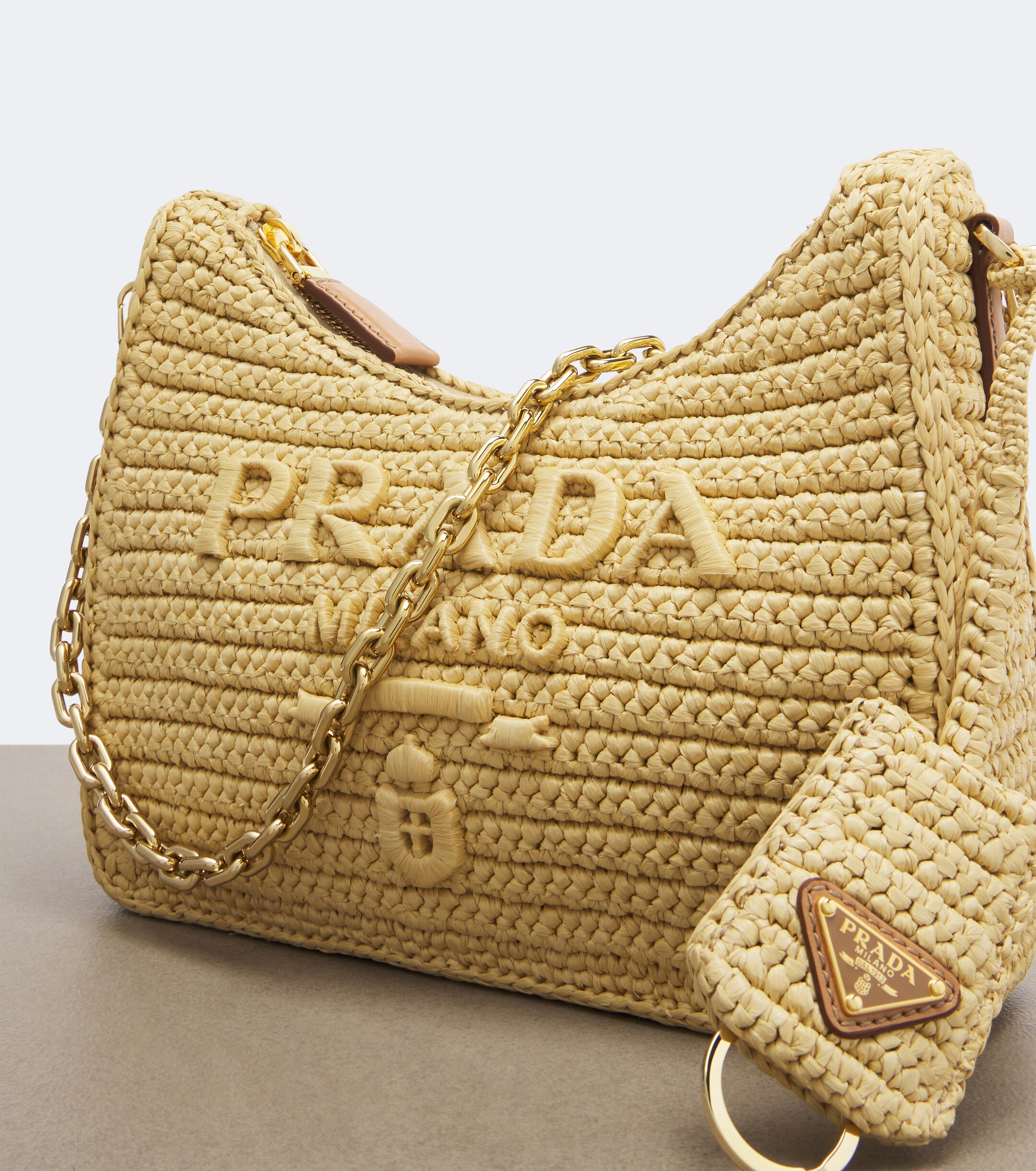 Prada Prada Re-Edition 2005 Mini raffia-effect shoulder bag
