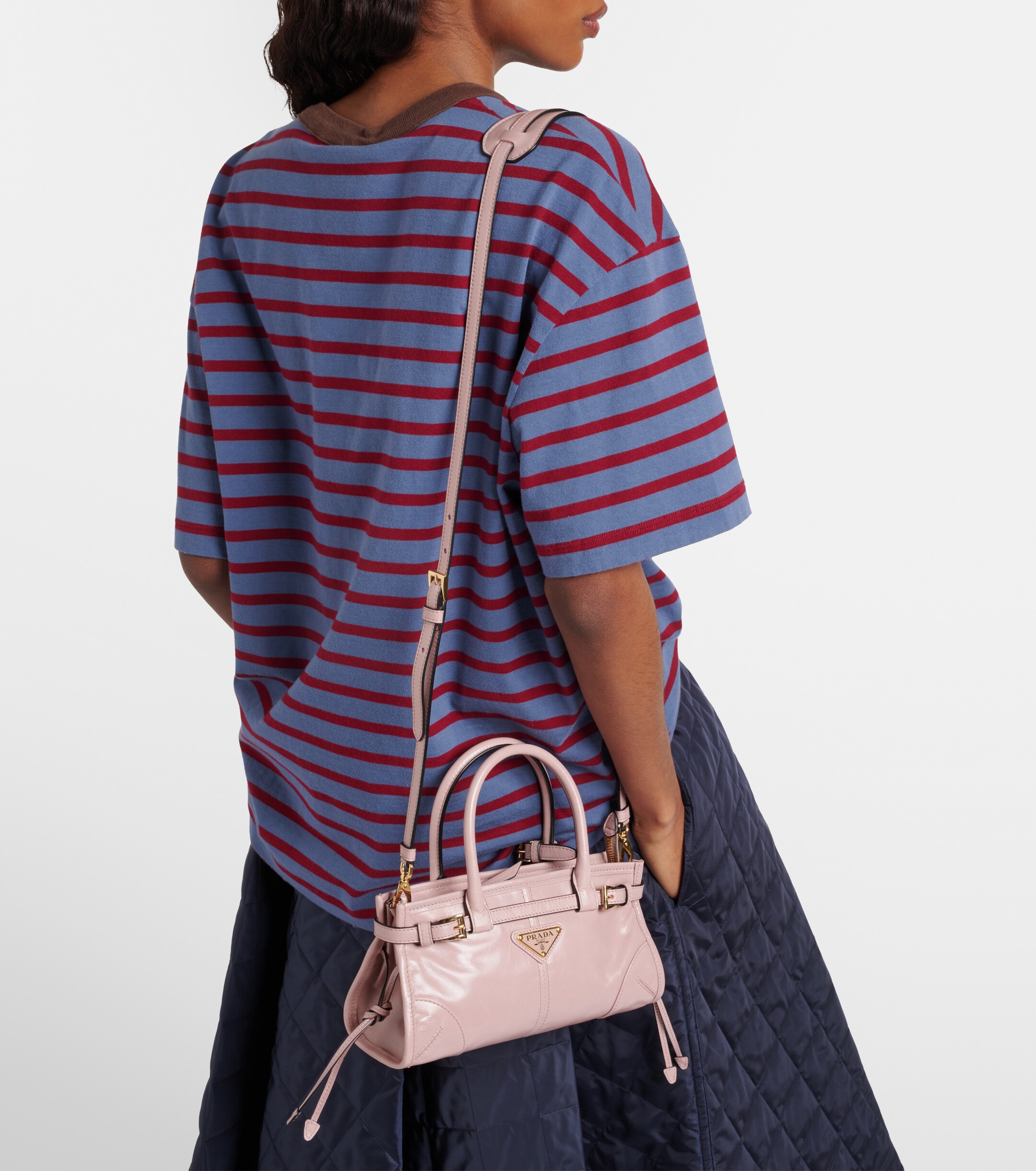 Prada Prada Bonnie Mini leather top handle bag