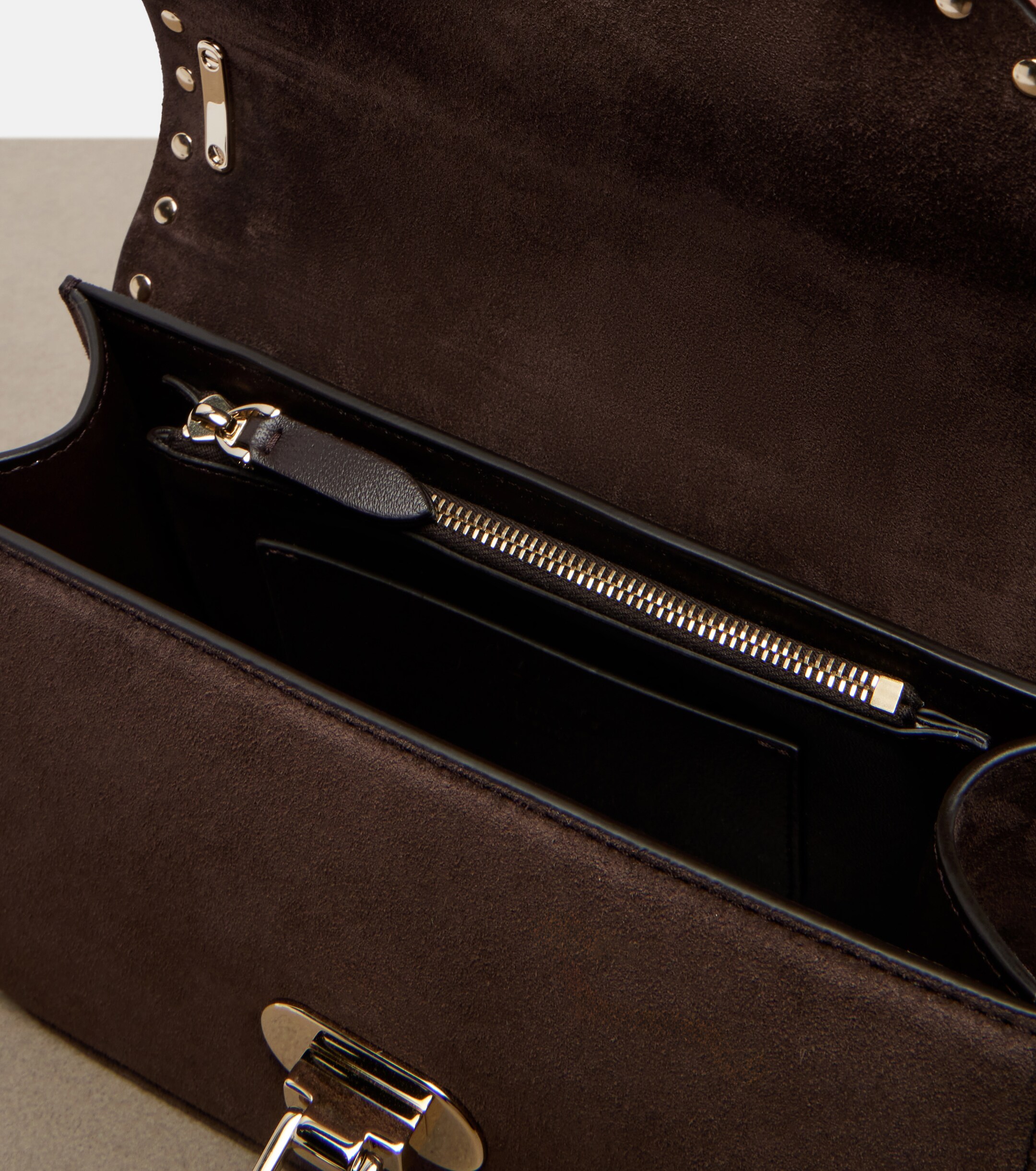 Valentino Garavani Rockstud Small suede crossbody bag thumbnail