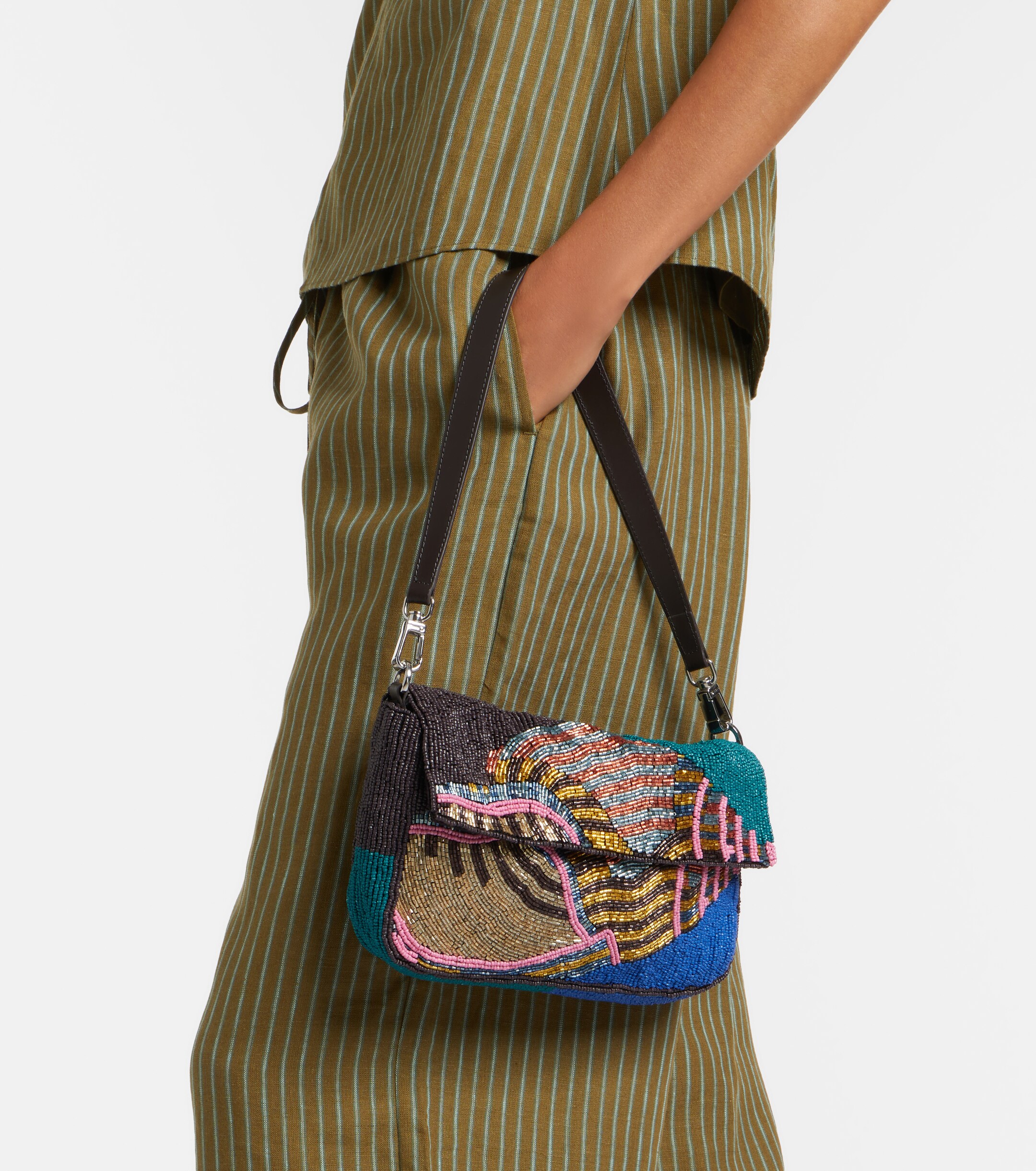 Staud Timmy beaded shoulder bag