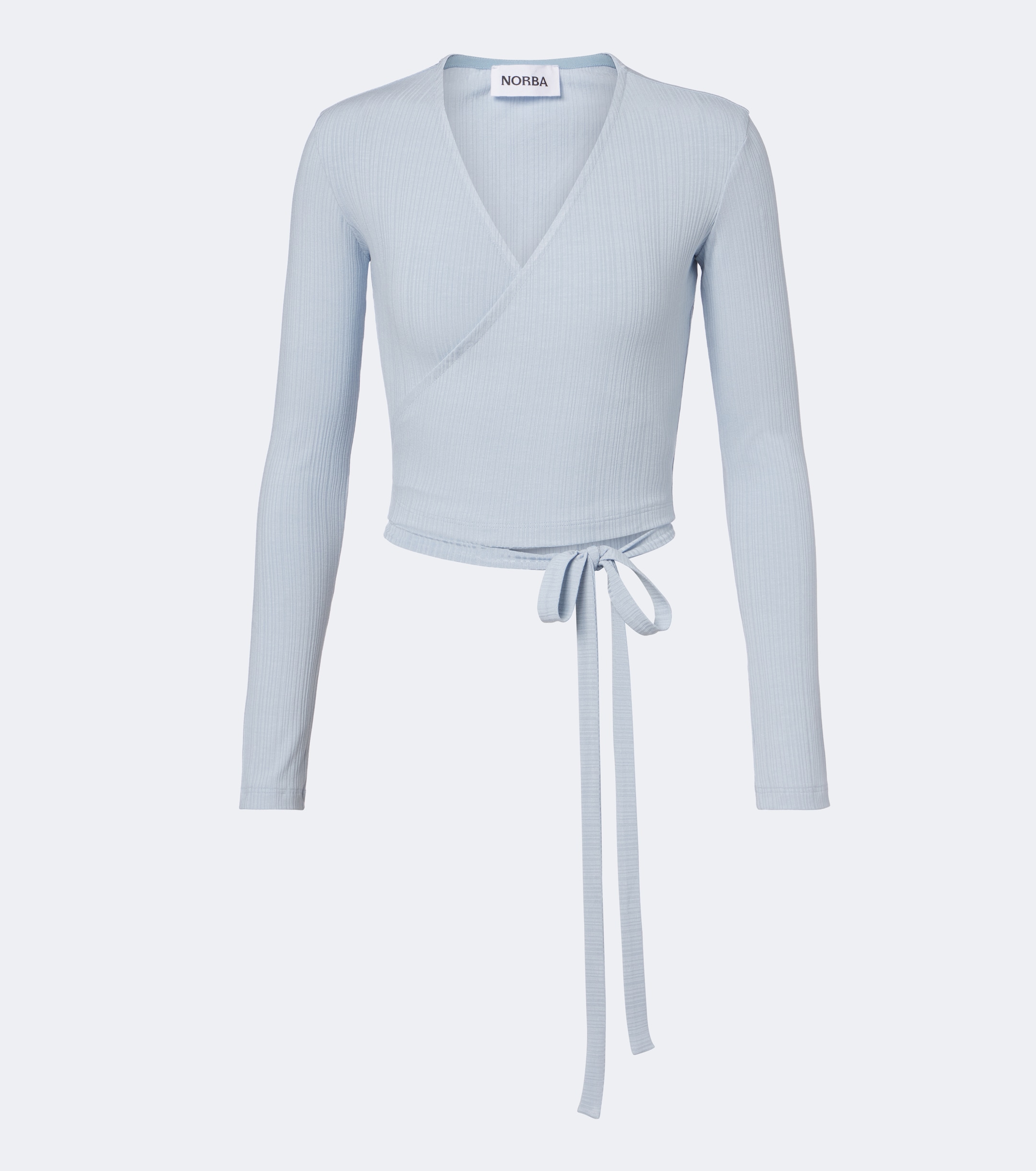 NORBA Norba Ribbed-knit wrap top
