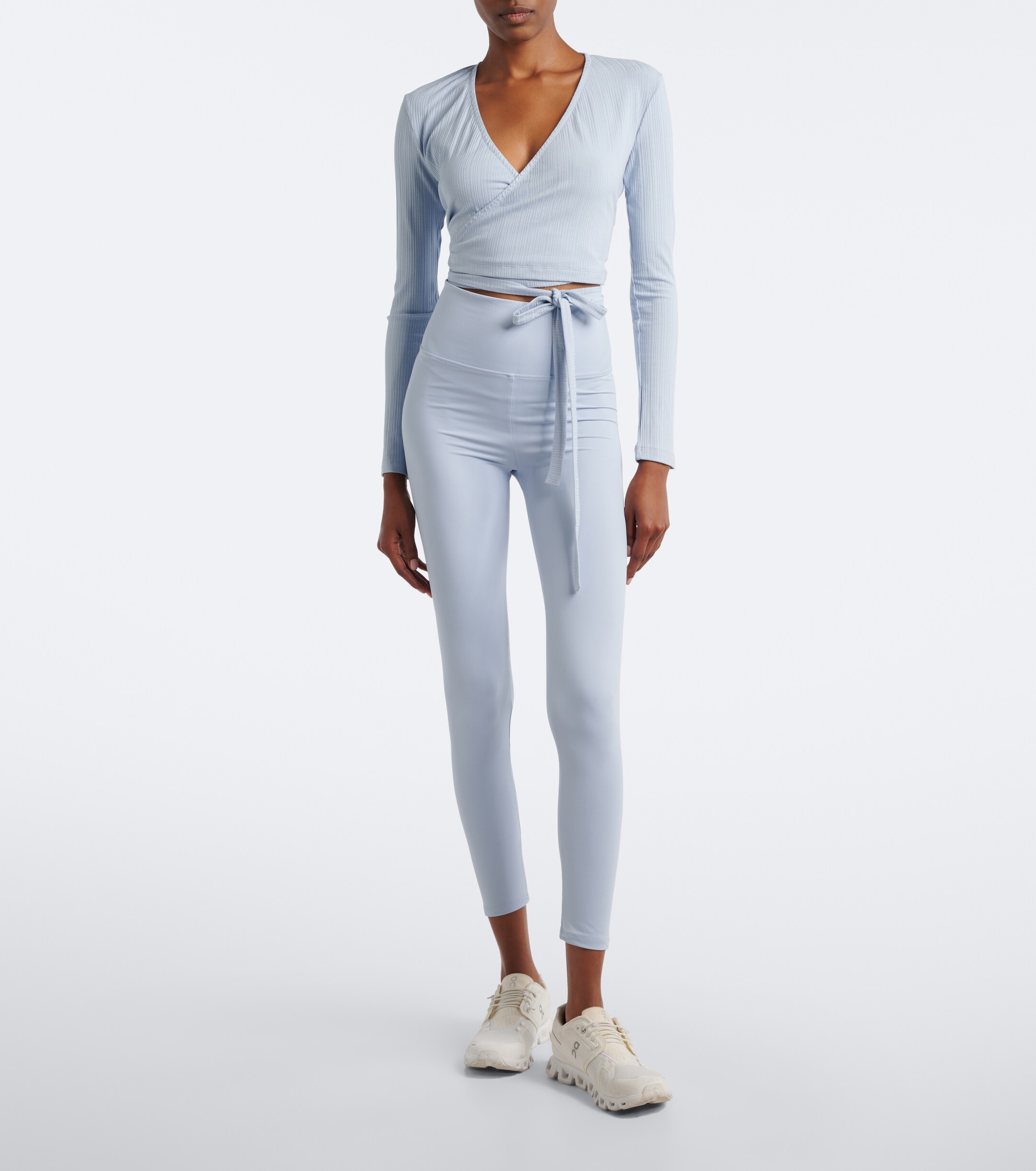 NORBA Norba Ribbed-knit wrap top