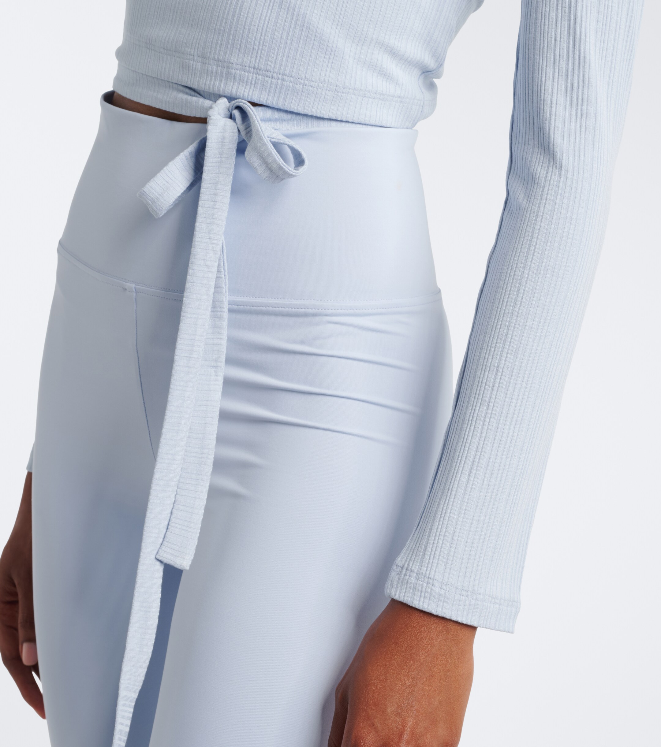 NORBA Norba Ribbed-knit wrap top