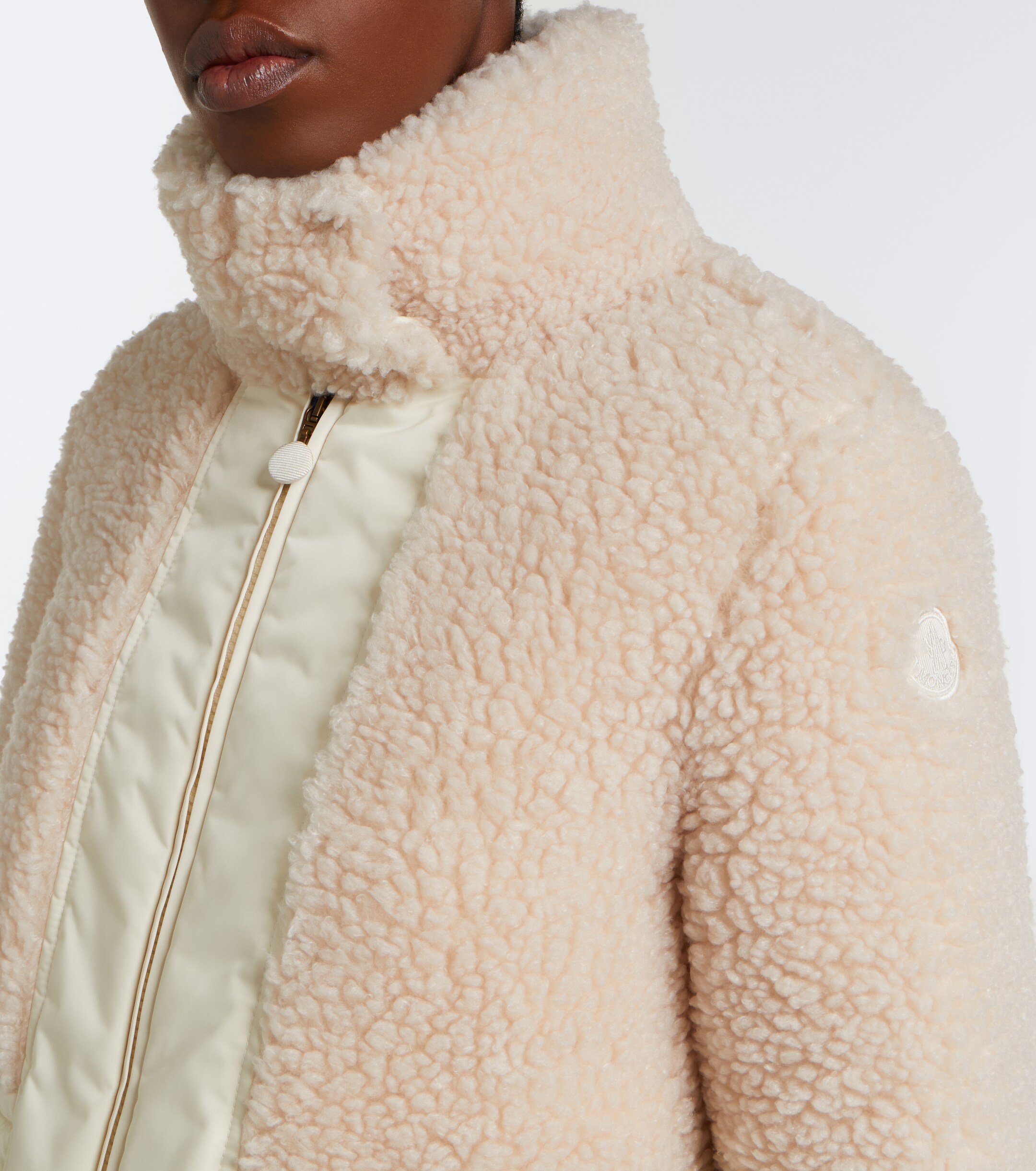 Moncler Moncler Glorieux teddy-trimmed down jacket