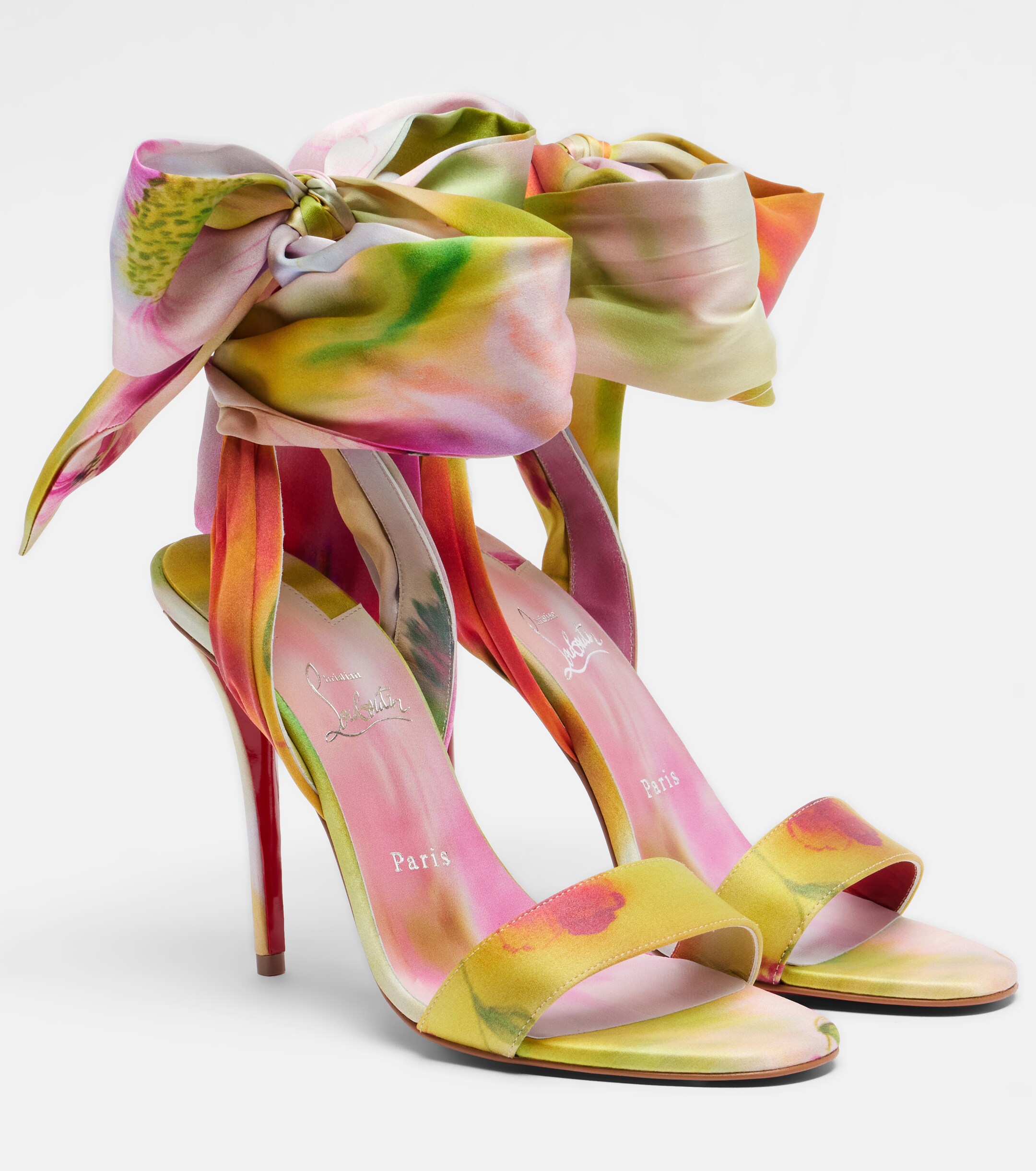 CHRISTIAN LOUBOUTIN Christian Louboutin Miss Z Sandal Du Désert crêpe satin sandals