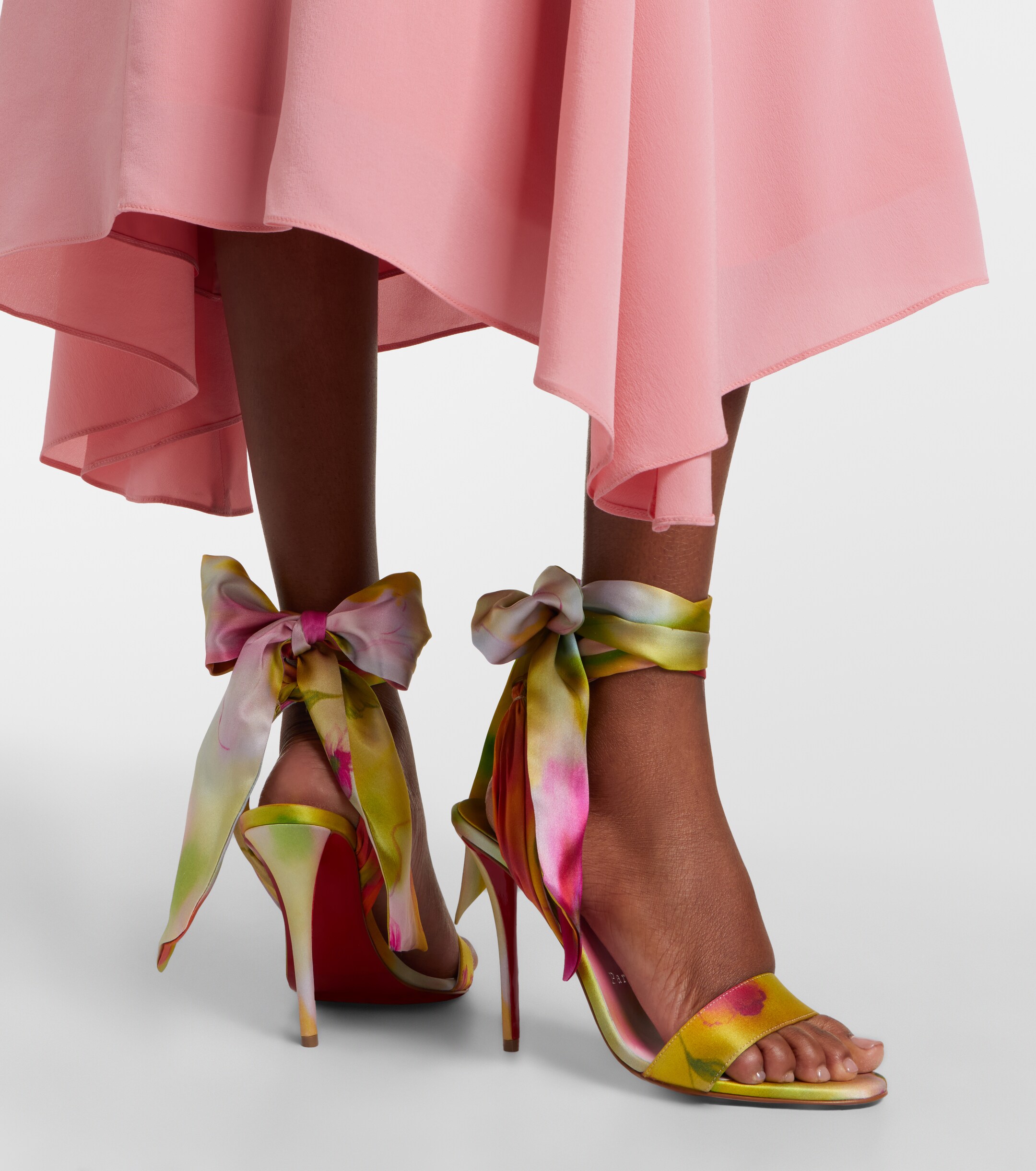 CHRISTIAN LOUBOUTIN Christian Louboutin Miss Z Sandal Du Désert crêpe satin sandals