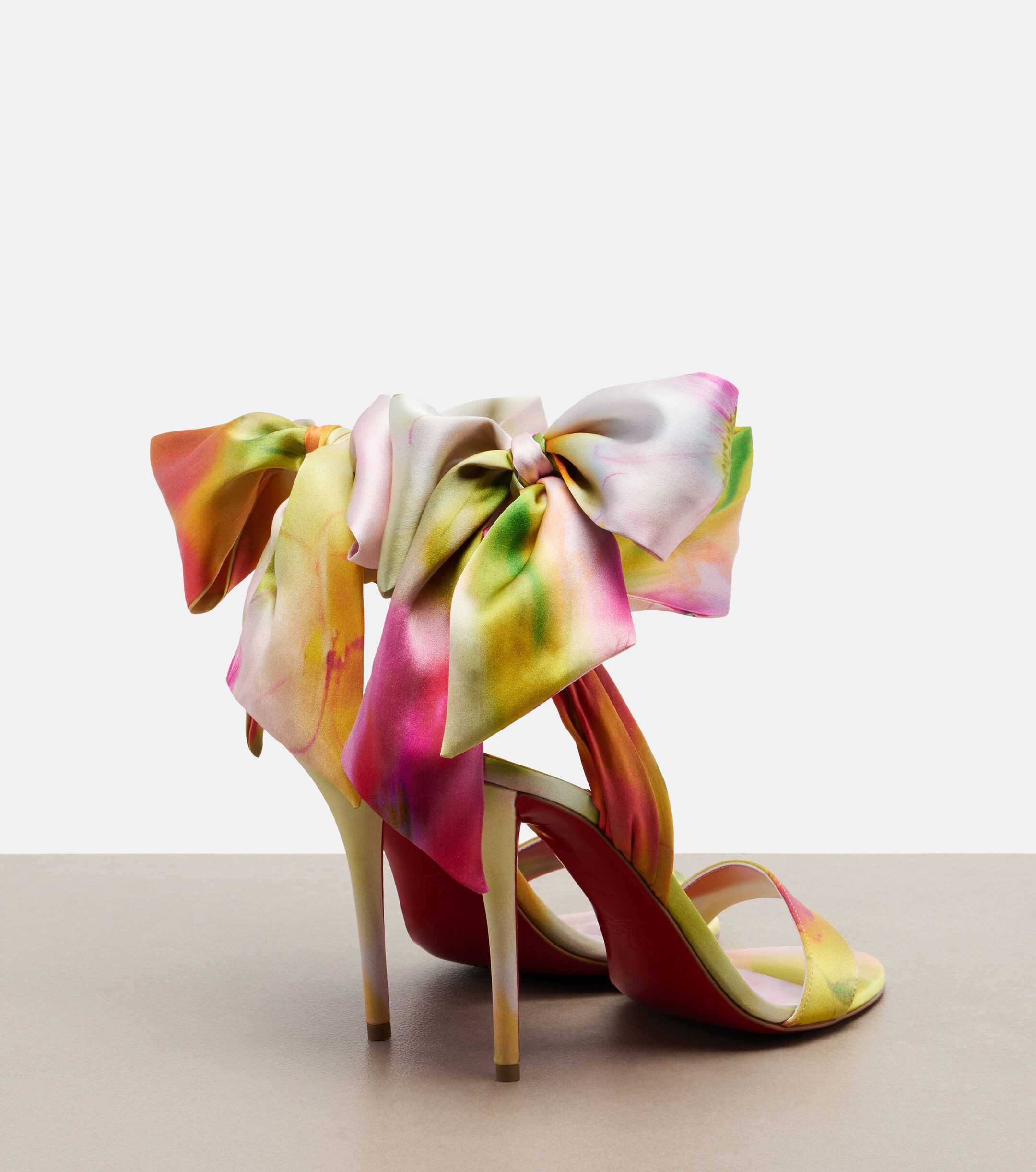 CHRISTIAN LOUBOUTIN Christian Louboutin Miss Z Sandal Du Désert crêpe satin sandals