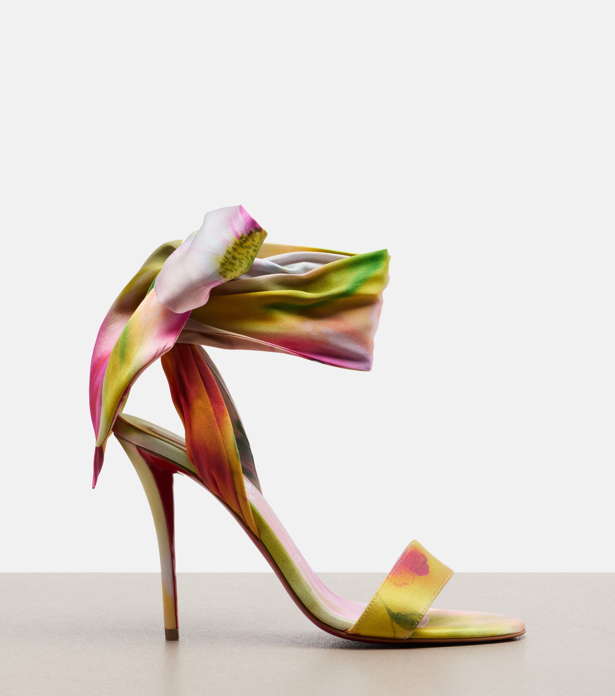CHRISTIAN LOUBOUTIN Christian Louboutin Miss Z Sandal Du Désert crêpe satin sandals