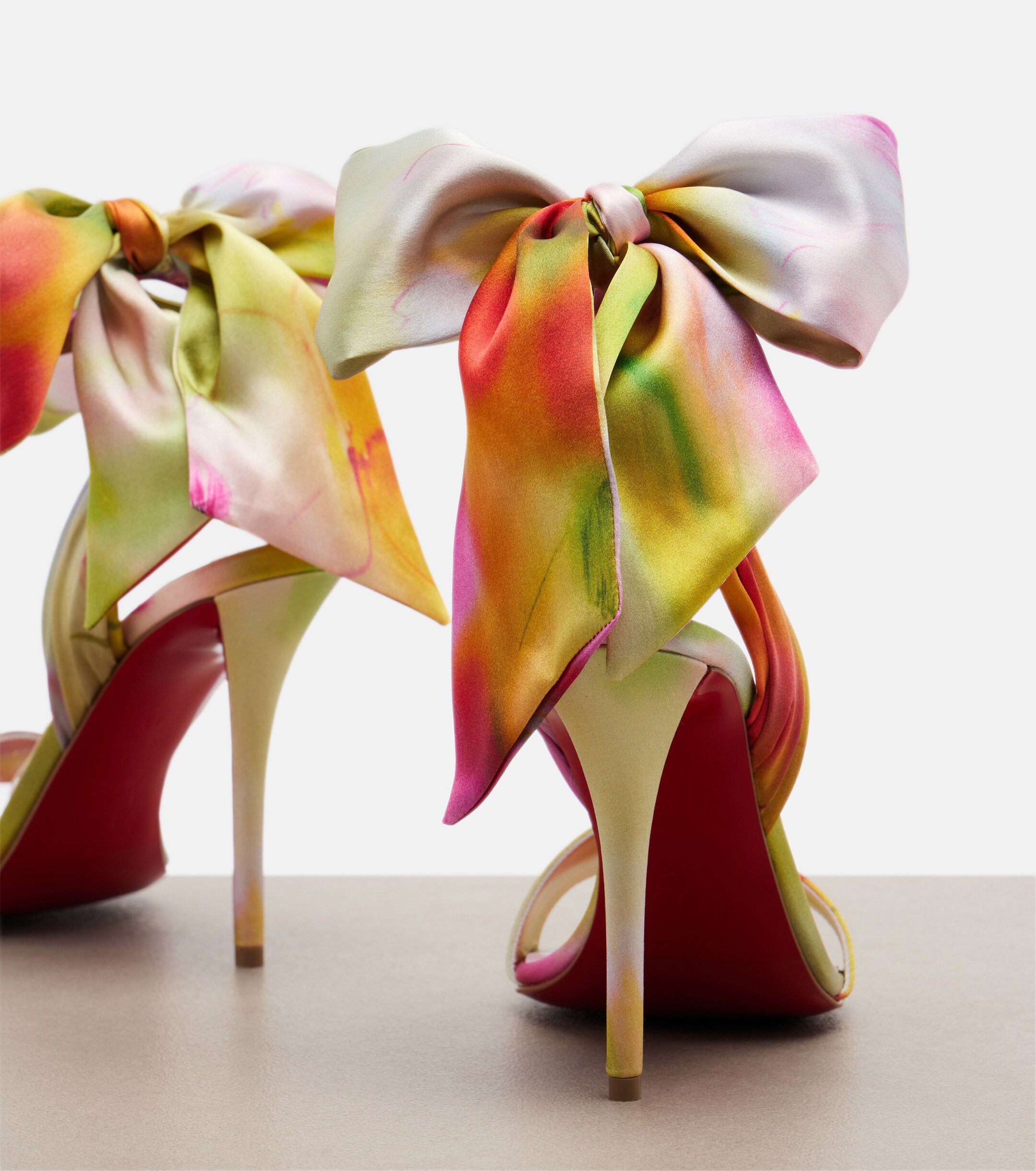 CHRISTIAN LOUBOUTIN Christian Louboutin Miss Z Sandal Du Désert crêpe satin sandals