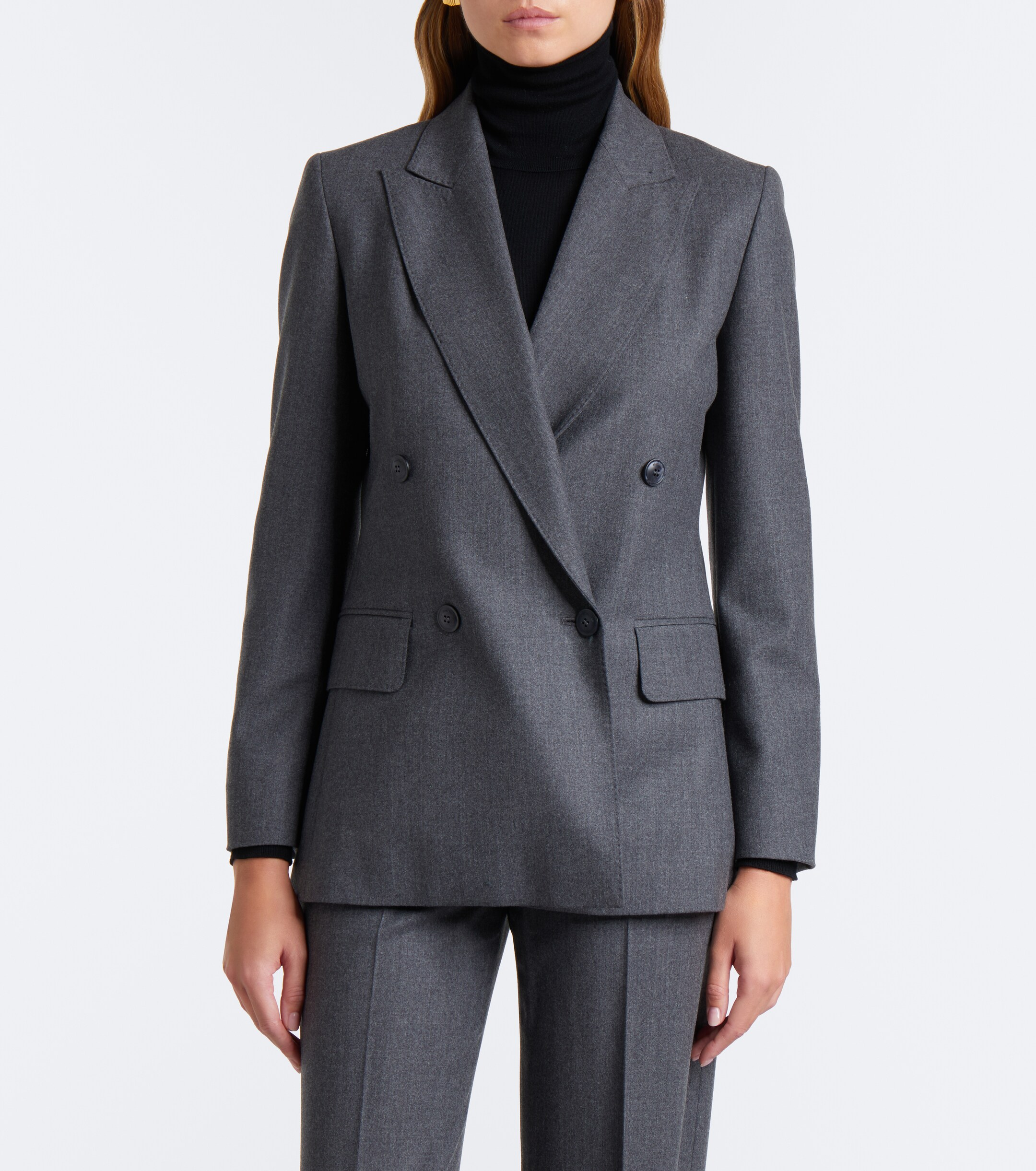 Max Mara Max Mara Double-breasted wool-blend blazer