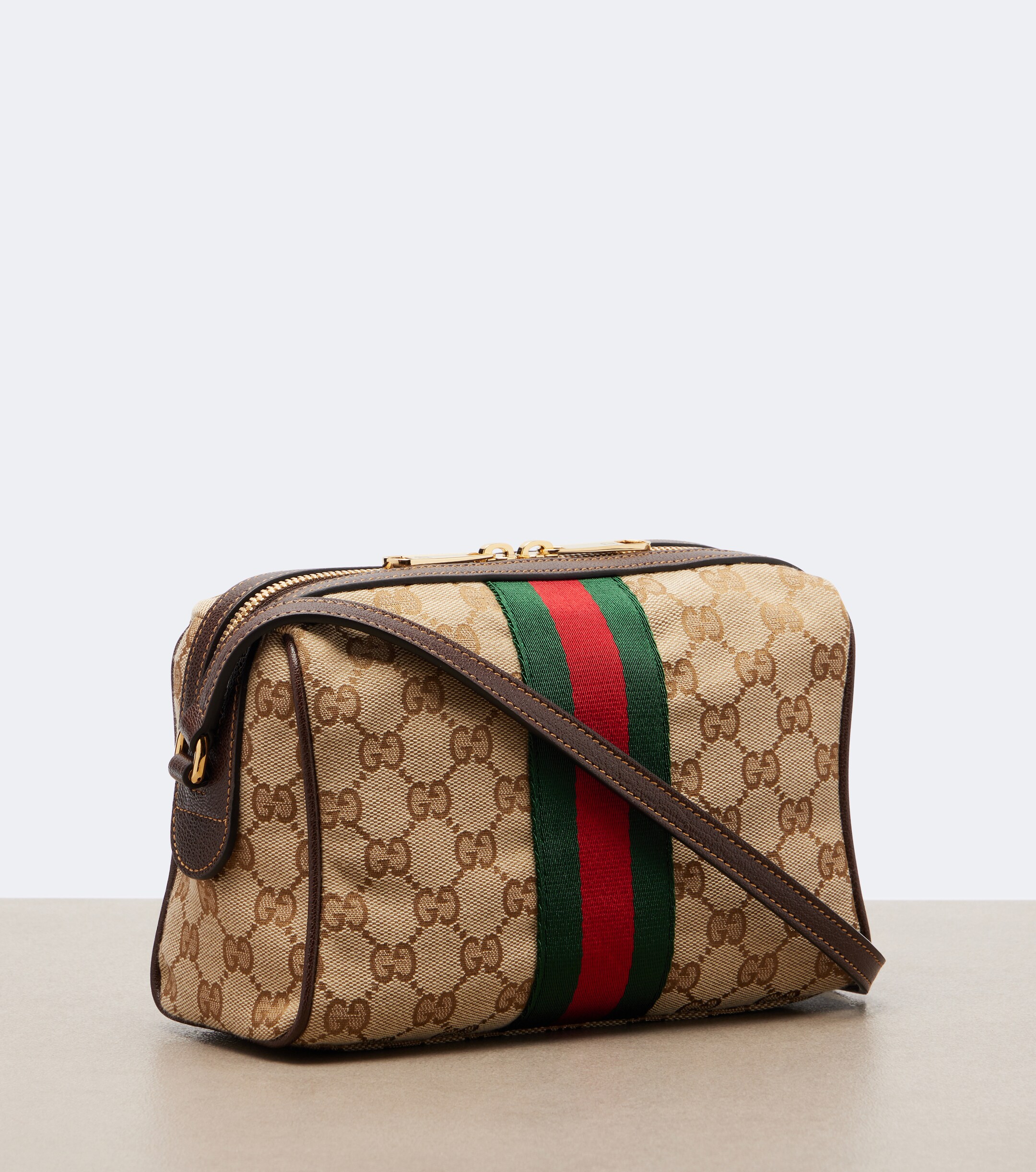 Gucci Horsebit Small GG canvas camera bag