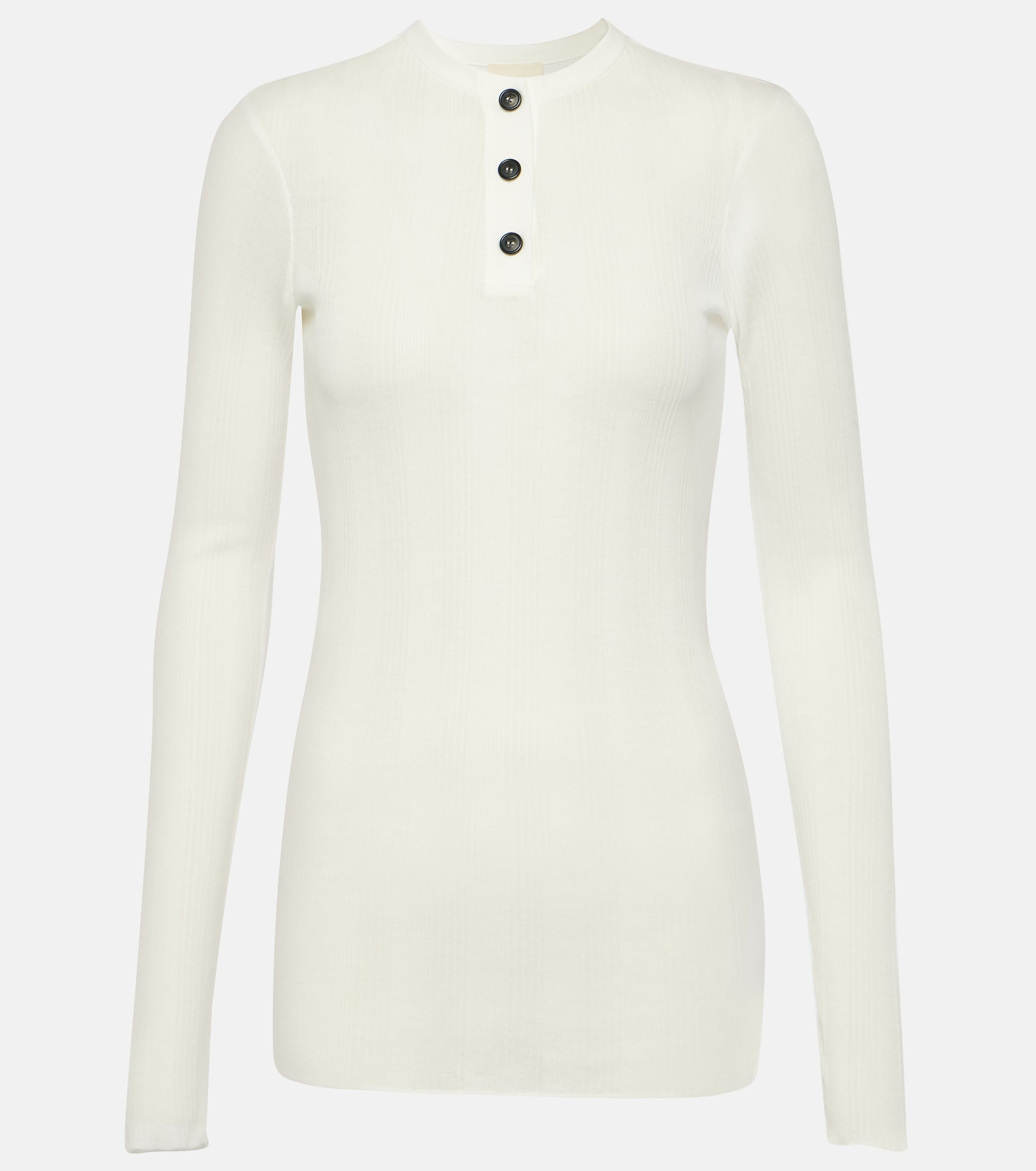 KHAITE Byron cotton-blend jersey top
