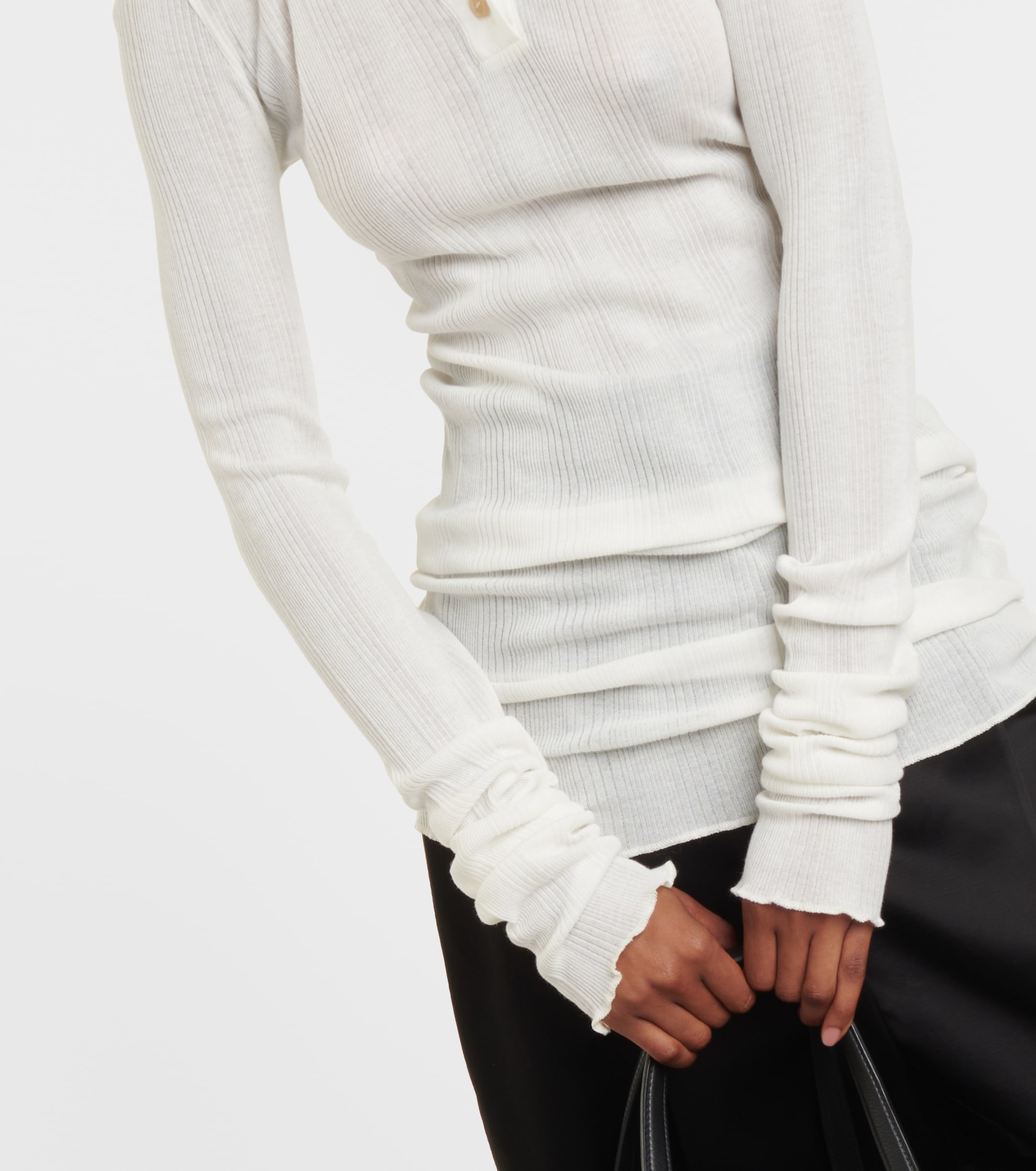 KHAITE Byron cotton-blend jersey top