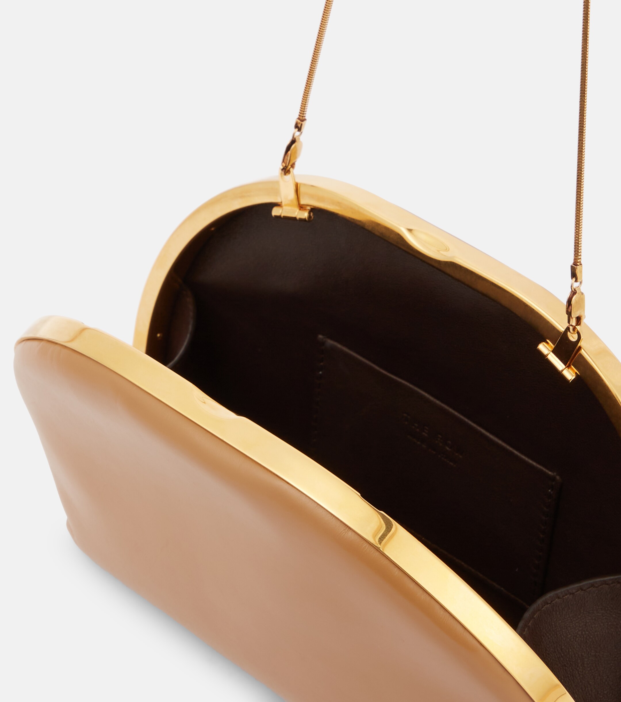 The Row Sylvia leather clutch